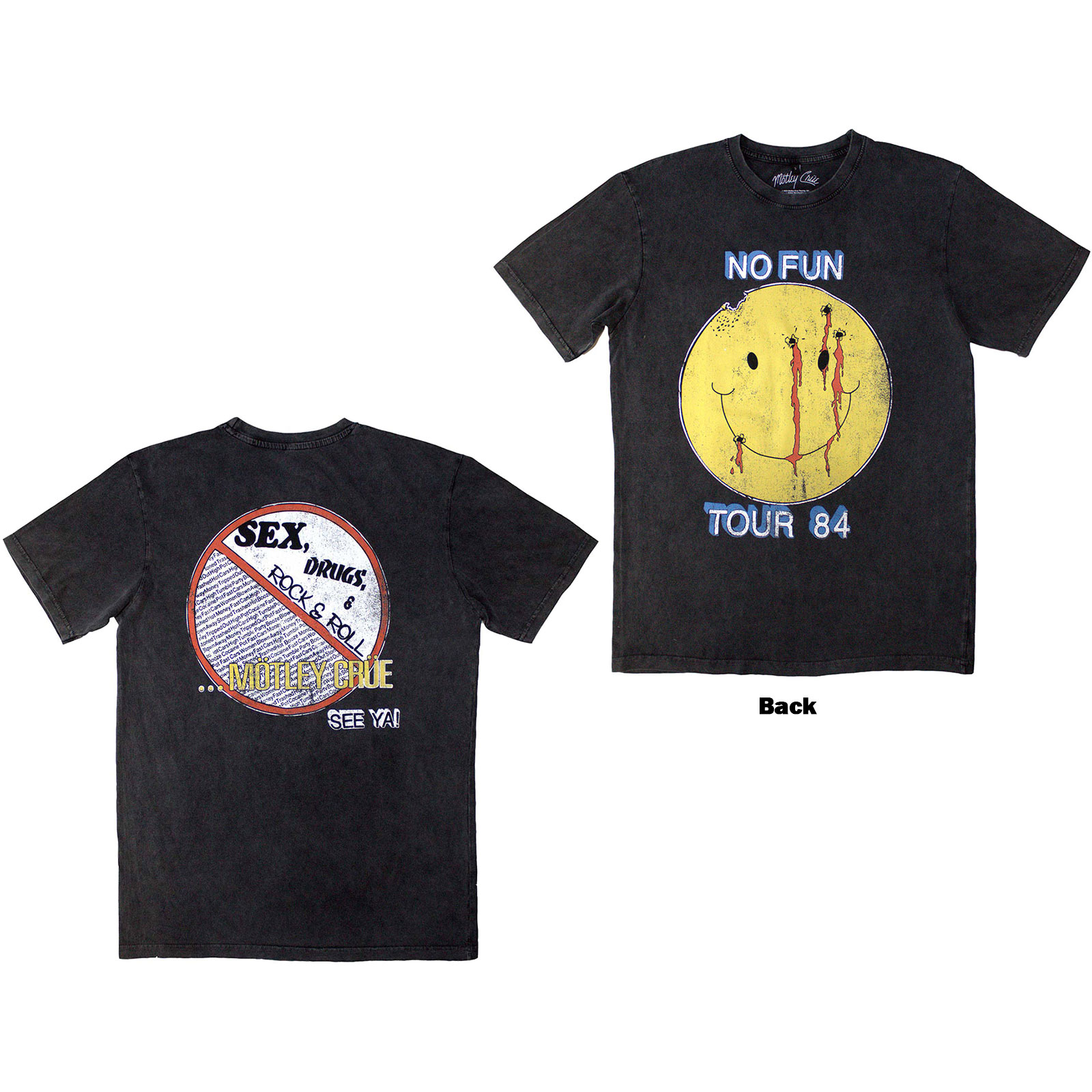 Tričko Motley Crue - No Fun Tour '84, Unisex,Šedá,XXL