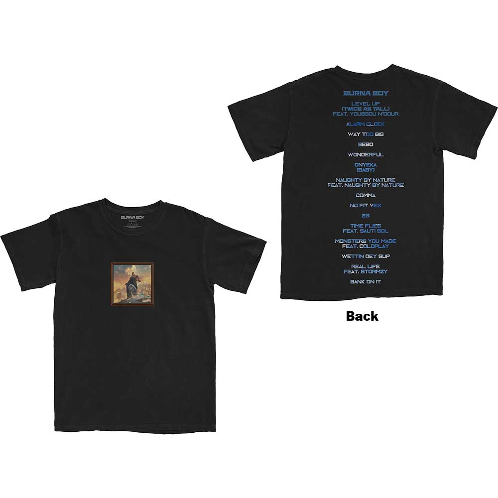 Tričko Burna Boy - Album Tracks, Unisex,Čierna,XXL