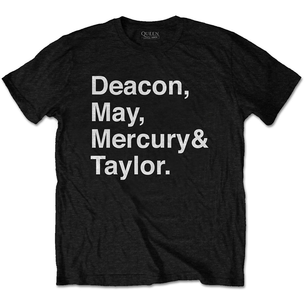 Tričko Queen - Helvetica Band, Unisex,Čierna,XXL