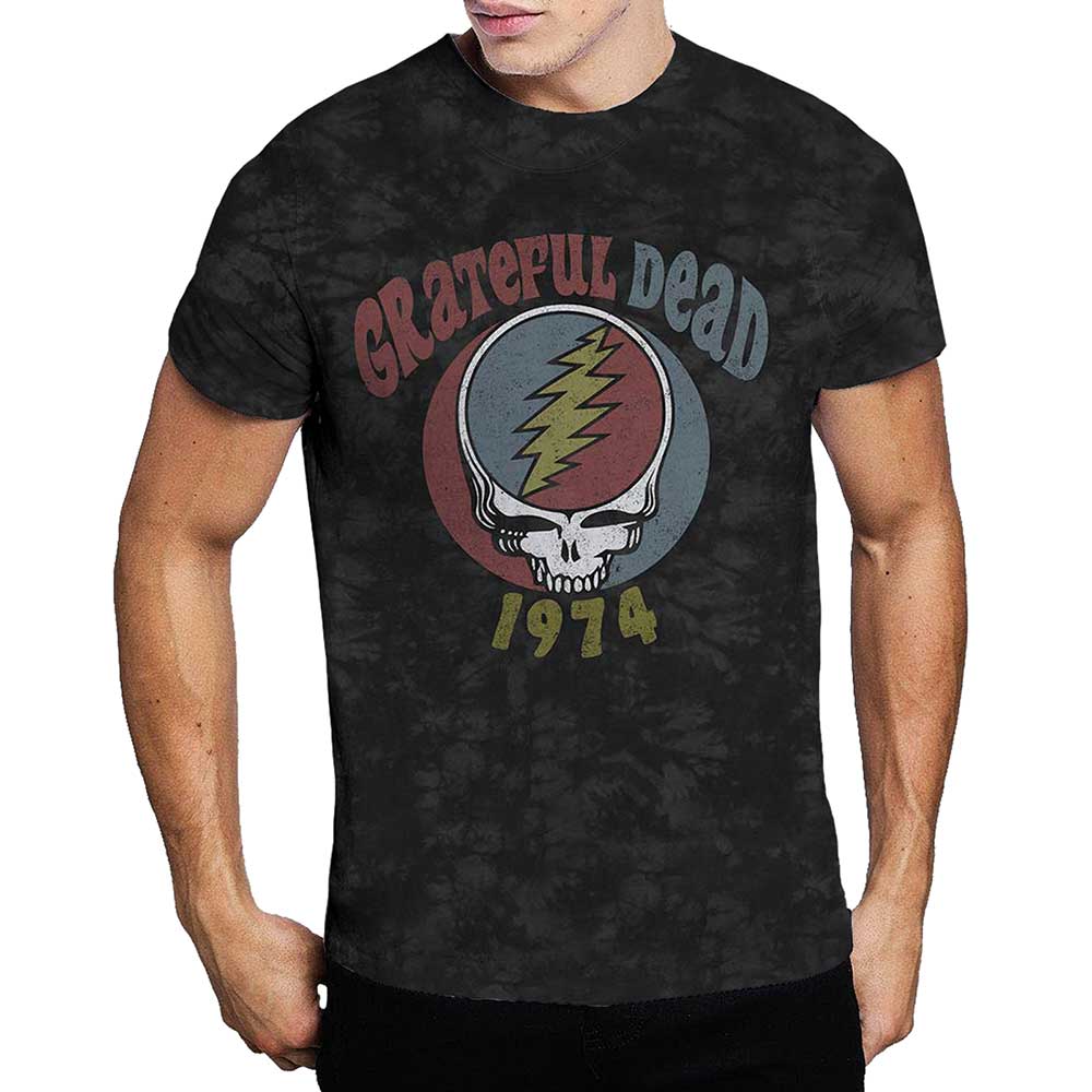Tričko Grateful Dead - 1974, Unisex,Šedá,XXL