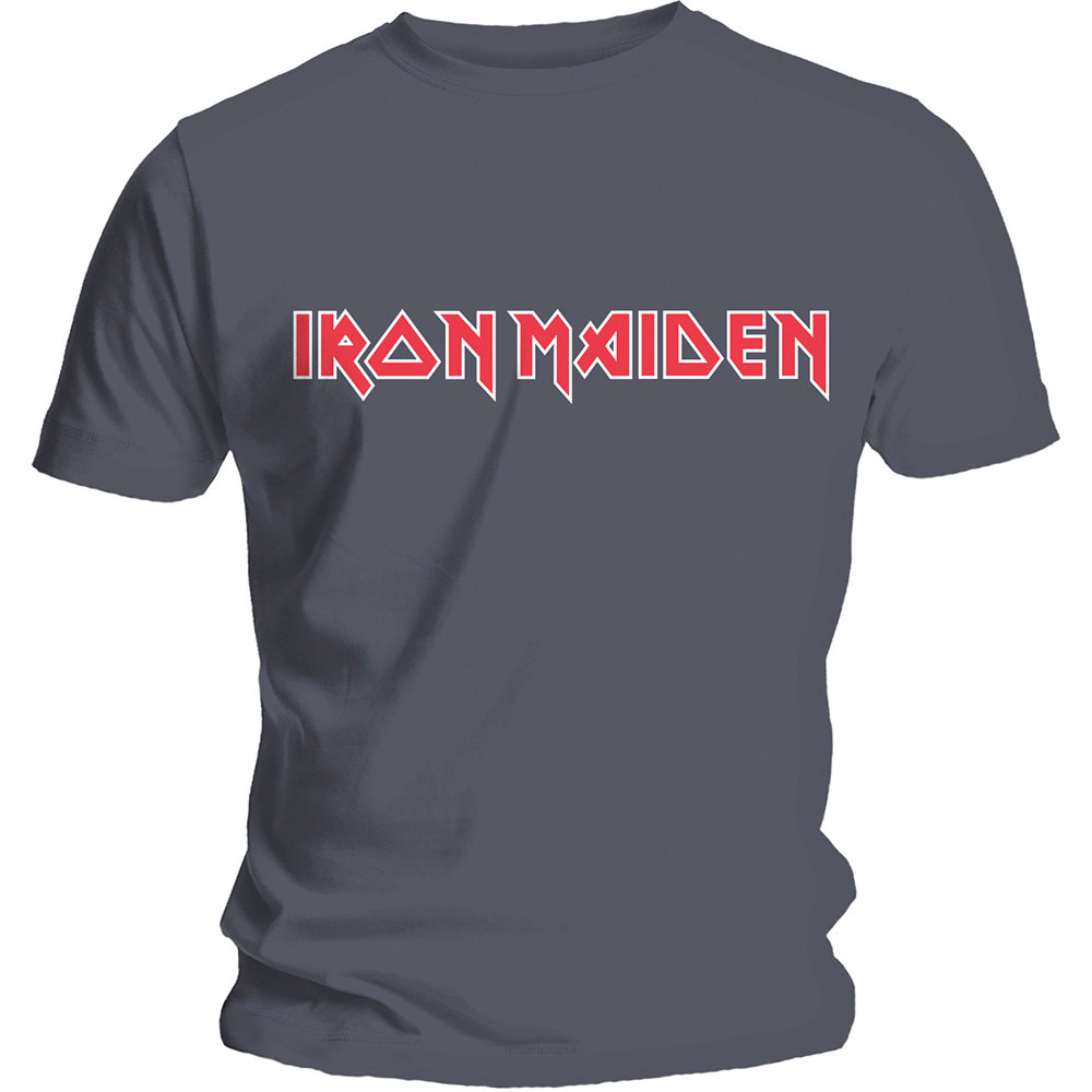 Tričko Iron Maiden - Classic Logo, Unisex,Šedá,XXL