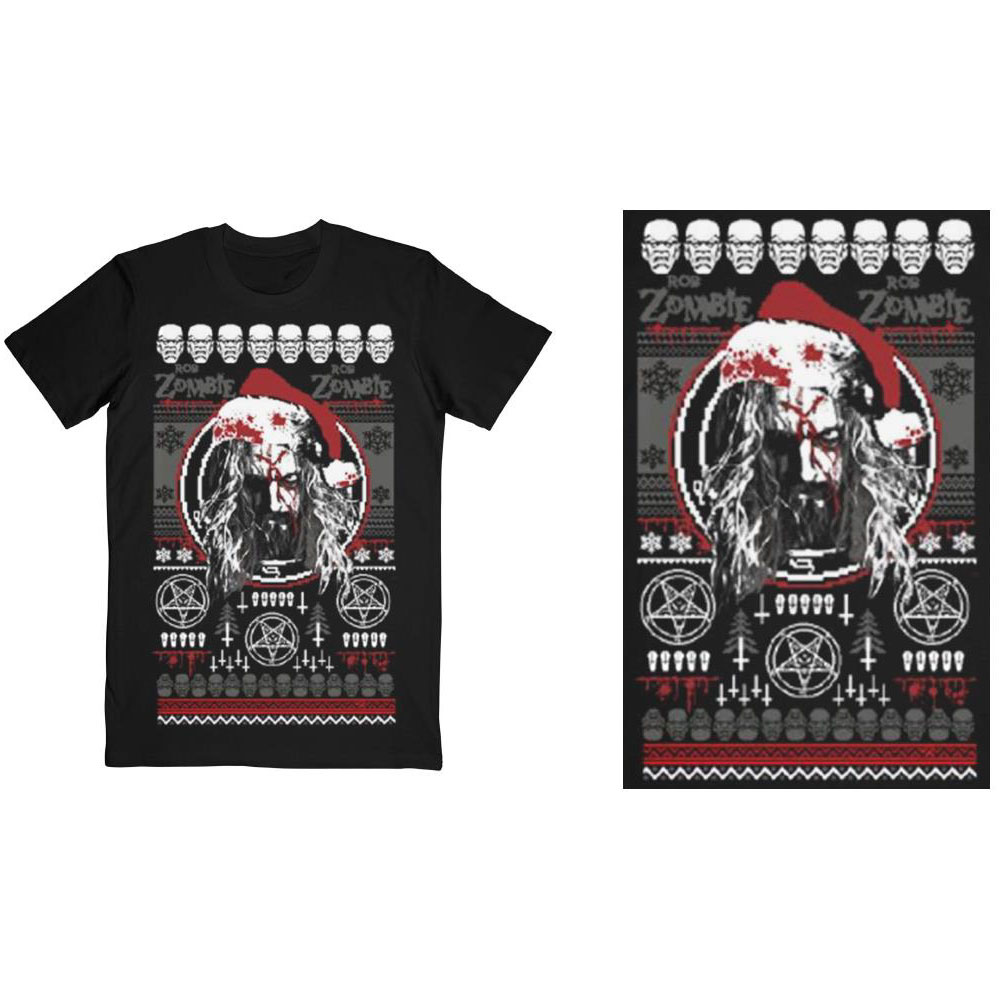 Tričko Rob Zombie - Bloody Santa, Unisex,Čierna,XXL