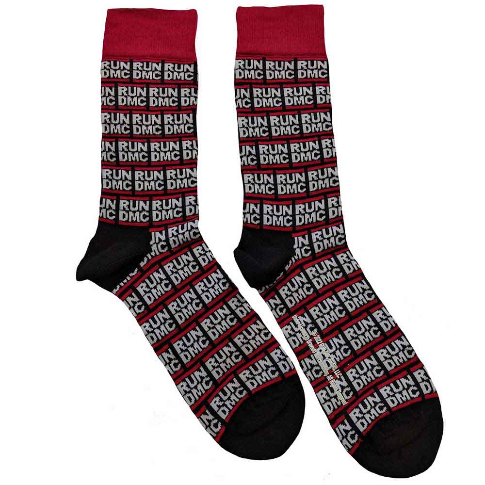 Ponožky Run-DMC - All Over Logo, Unisex,Čierna,UK 7 - 11