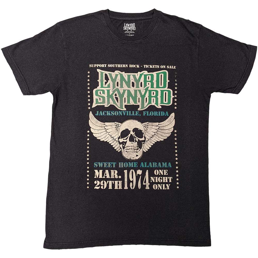 Tričko Lynyrd Skynyrd - Winged Skull, Unisex,Čierna,XXL