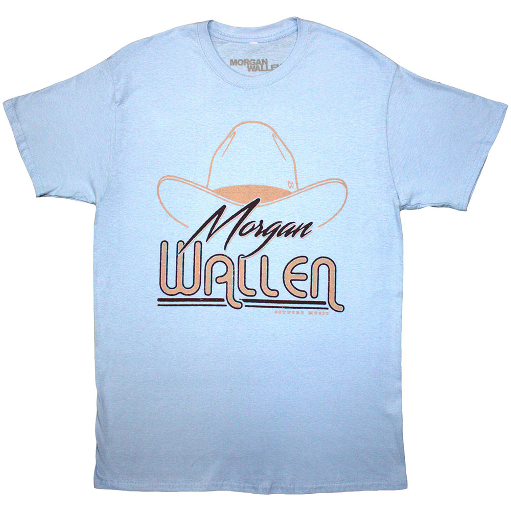Tričko Morgan Wallen - Cowboy Hat, Unisex,Modrá,XXL