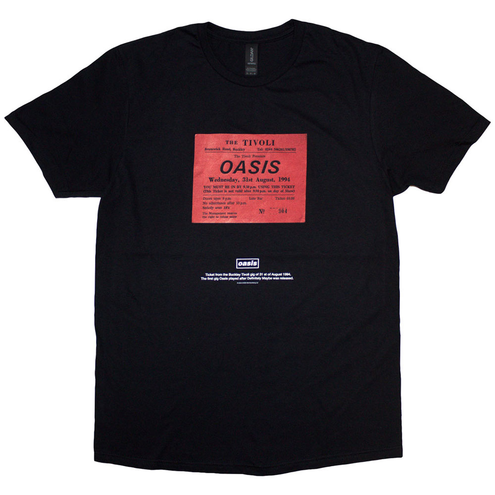 Tričko Oasis - Definitely Maybe Ticket Stub, Unisex,Čierna,XXL