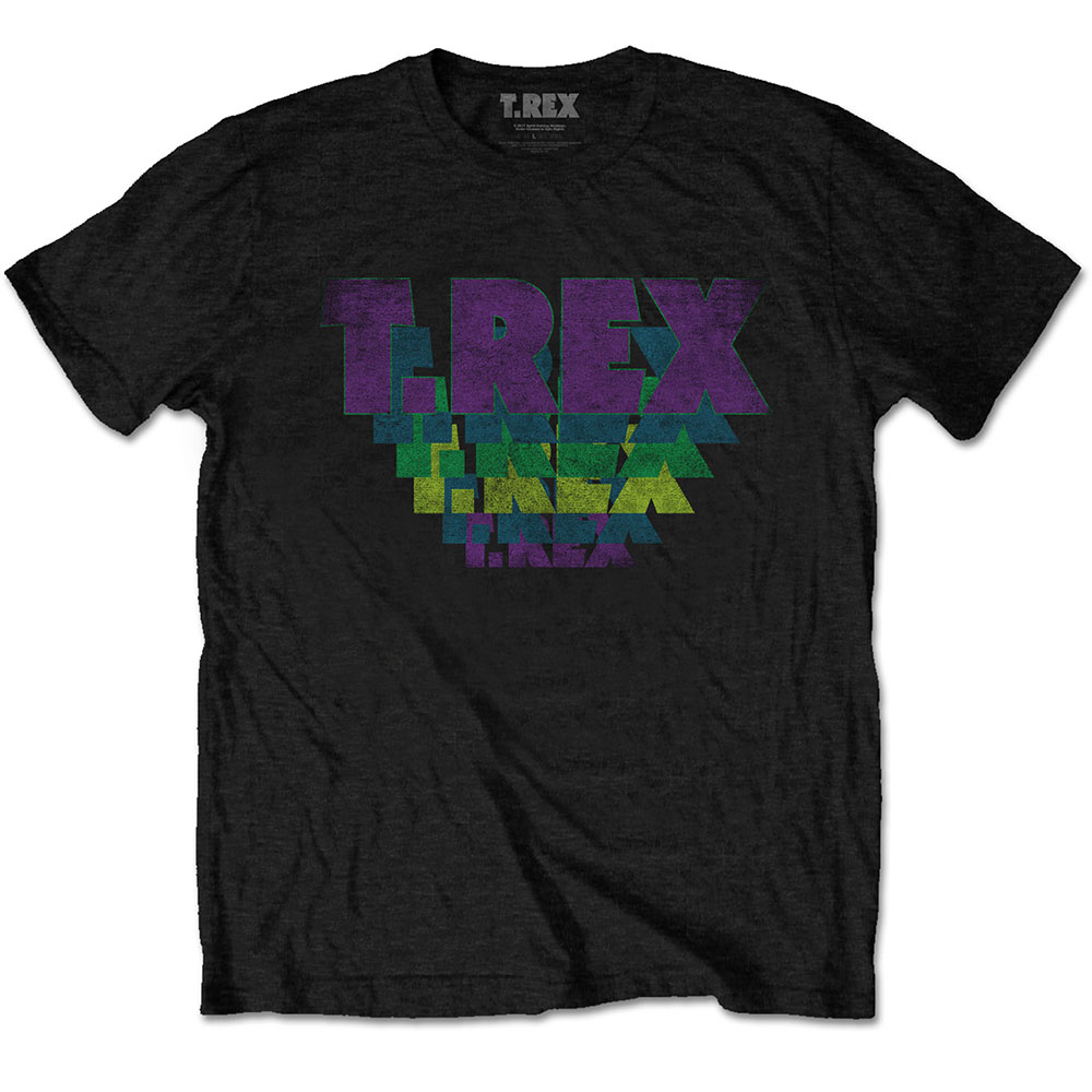 Tričko T. Rex - Stacked Logo, Unisex,Čierna,M