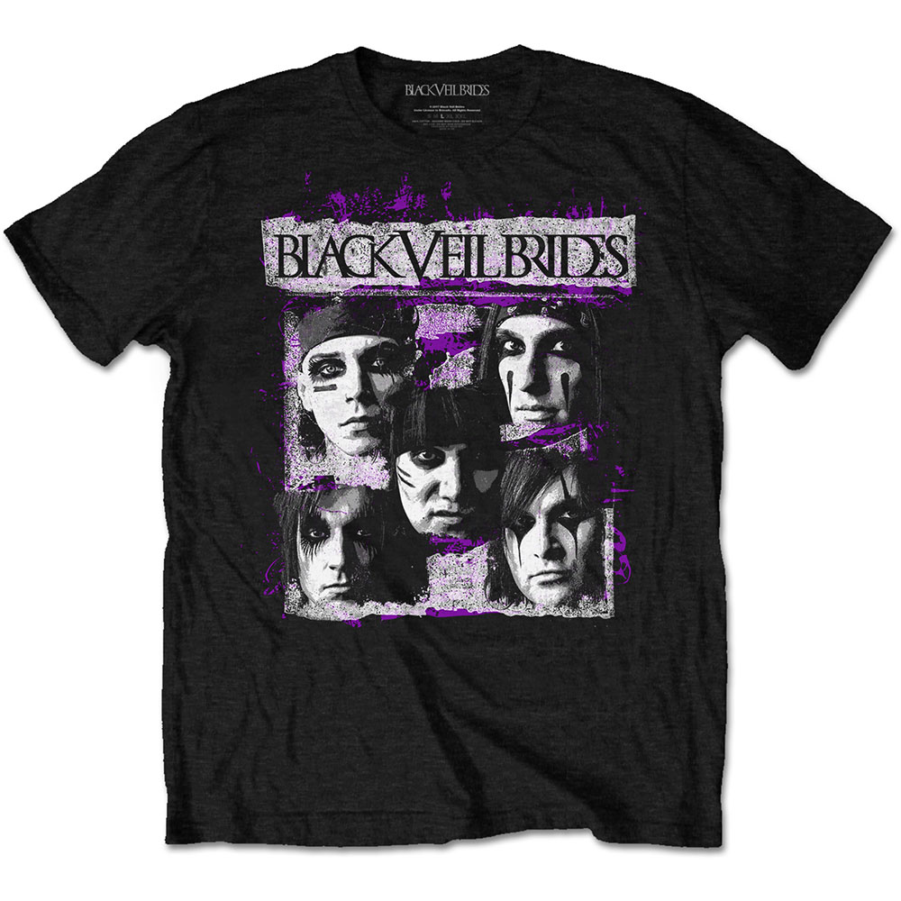 Tričko Black Veil Brides - Grunge Faces, Unisex,Čierna,XL