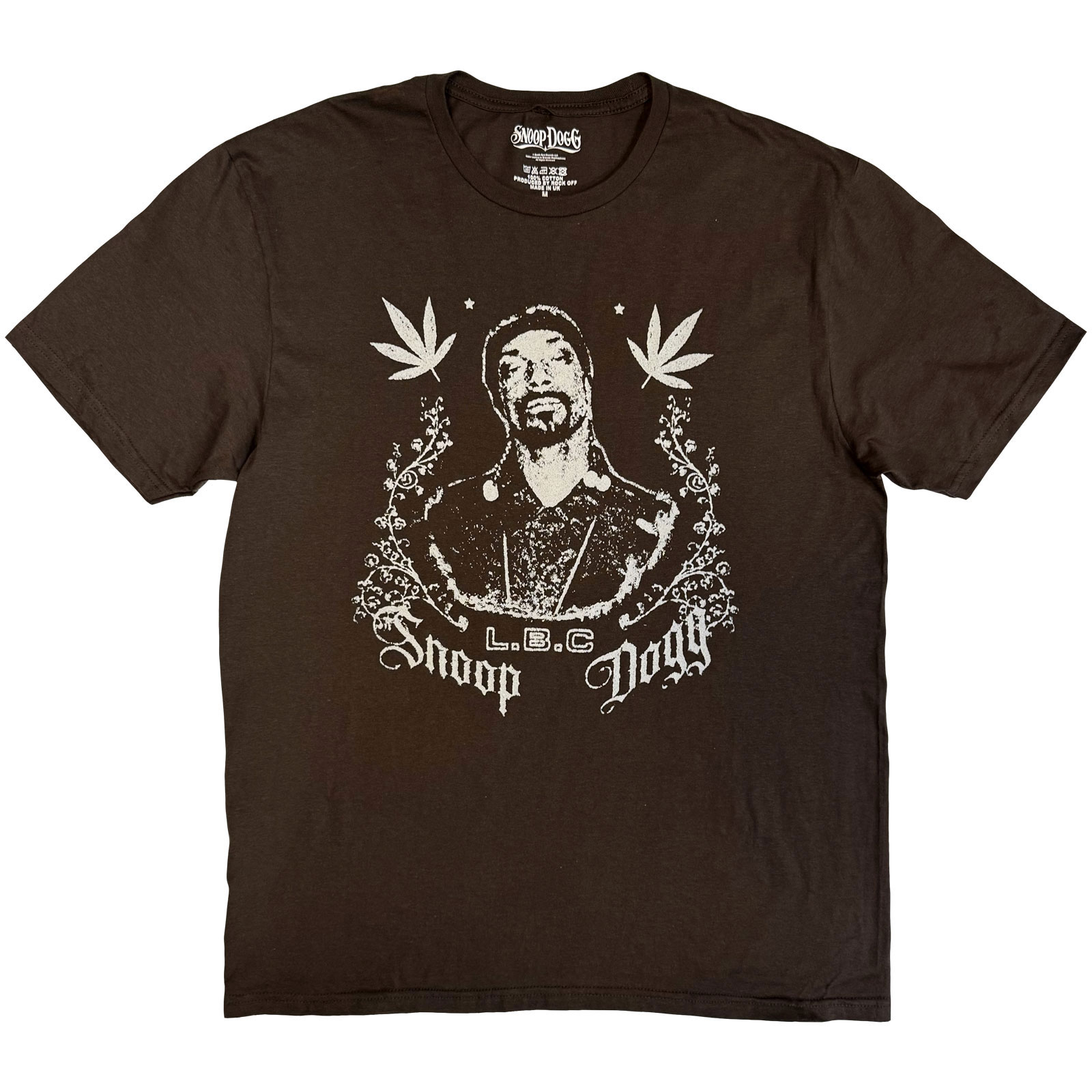 Tričko Snoop Dogg - L.B.C., Unisex,Hnedá,XXL