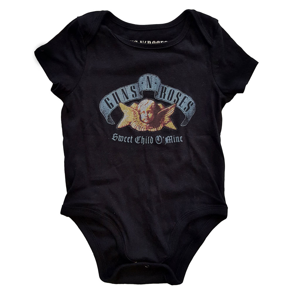 Body Guns N’ Roses - Sweet Child O' Mine, Dieťa,Čierna,18 - 24 mes.