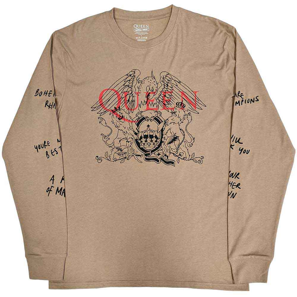 Tričko s dlhým rukávom Queen - Handwritten, Unisex,Natural,XXL