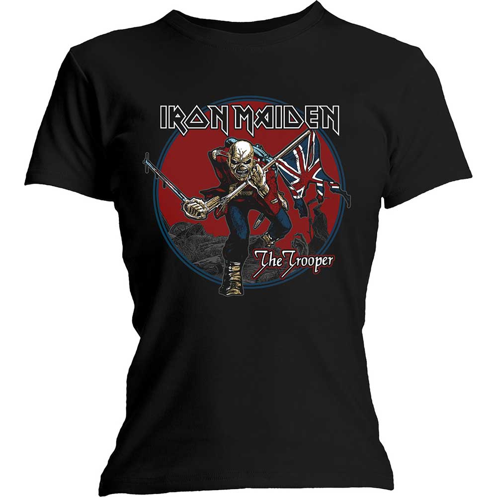 Tričko Iron Maiden - Trooper Red Sky, Žena,Čierna,XXL