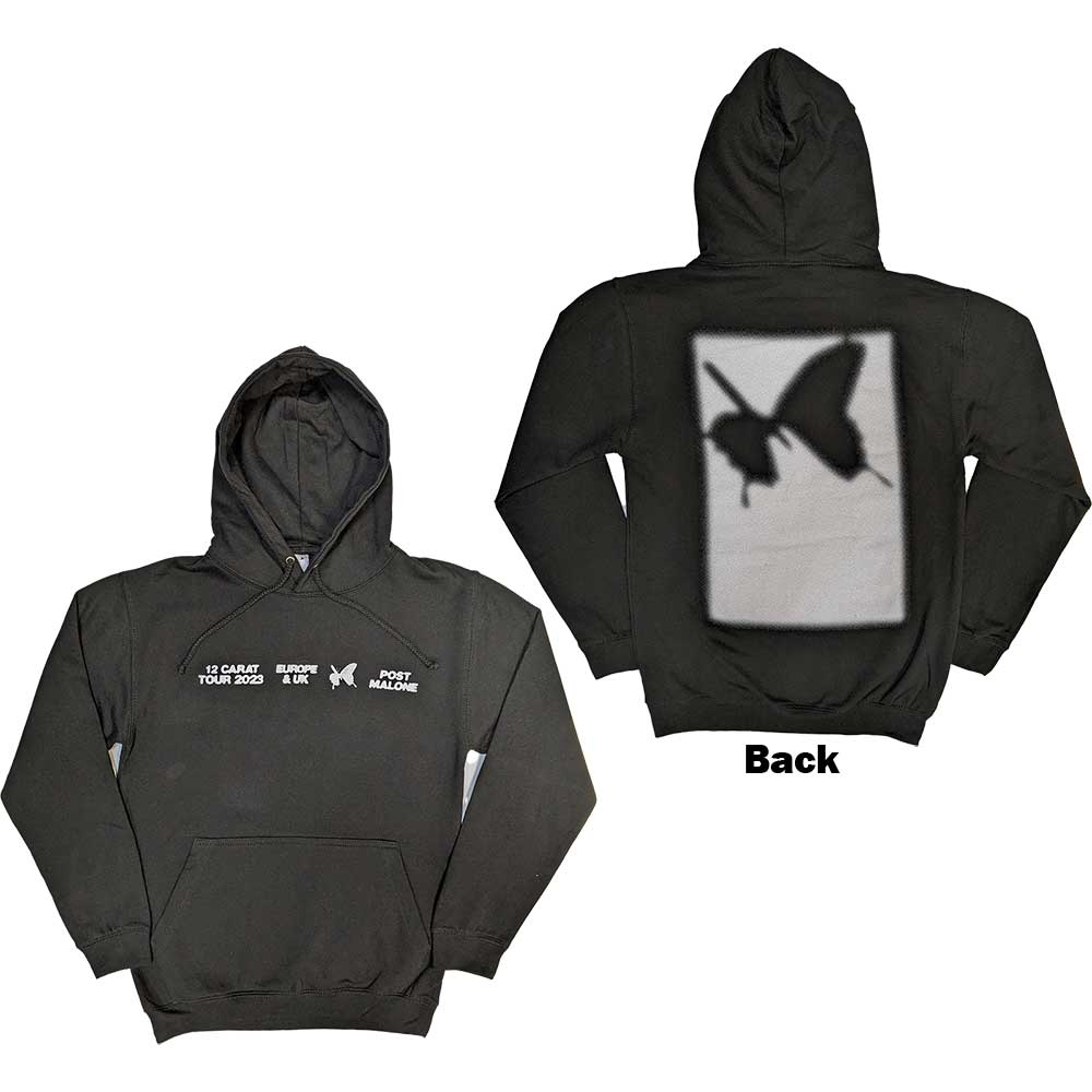 Mikina Post Malone - Inverse Butterfly, Unisex,Čierna,S