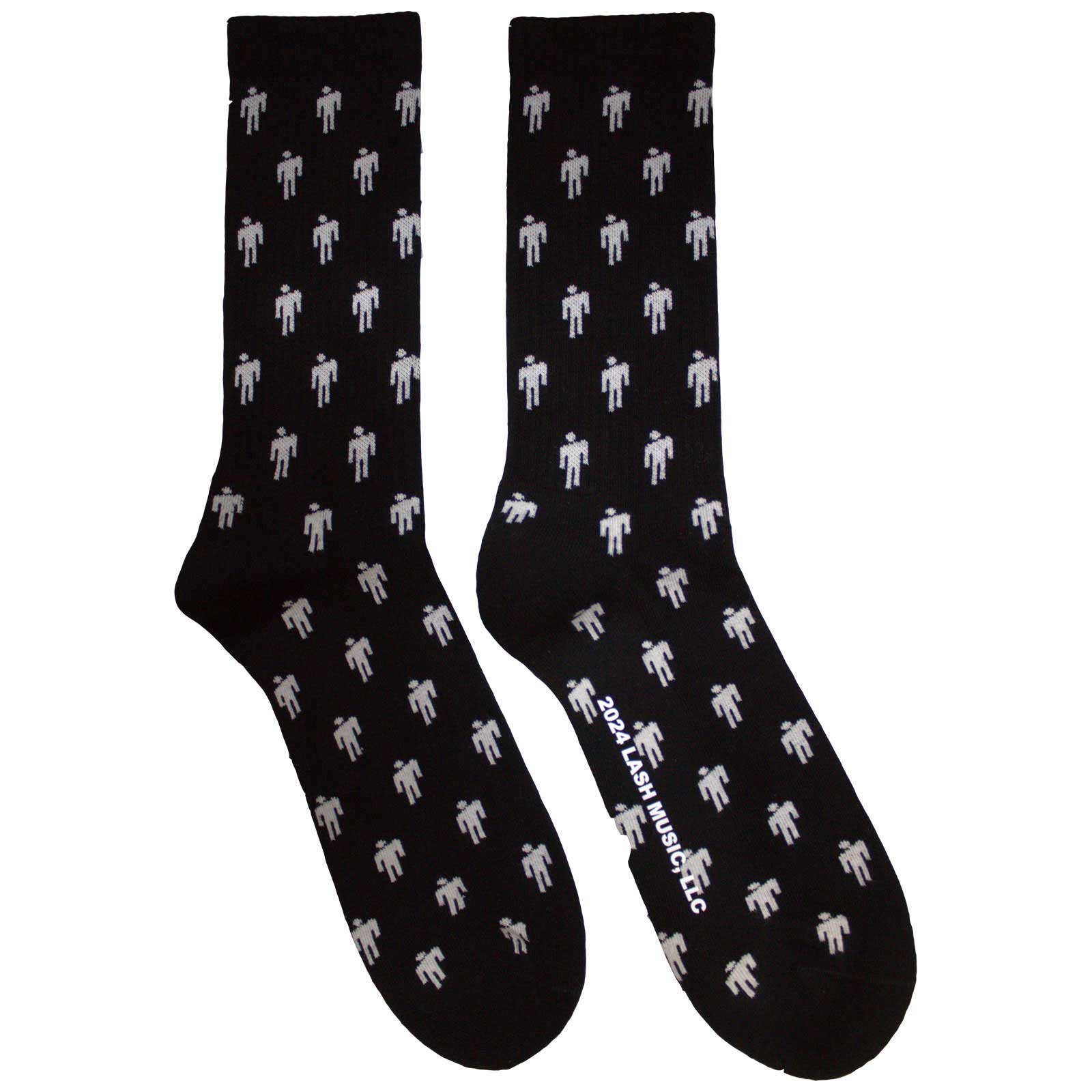 Ponožky Billie Eilish - Unisex Terry Socks: Blohsh Pattern (Black), Unisex,Čierna,Univerzálna