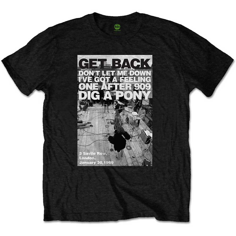 Tričko The Beatles - Rooftop Shot, Unisex,Čierna,XL