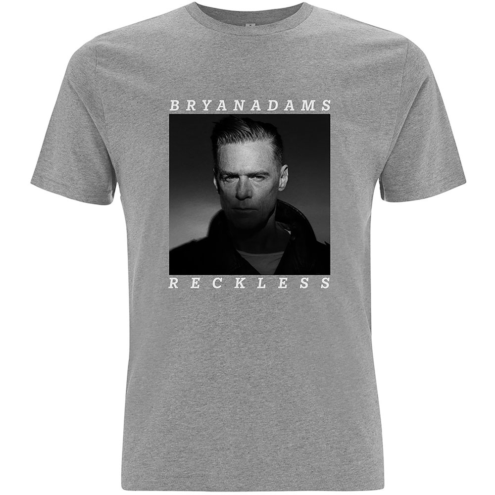 Tričko Bryan Adams - Reckless, Unisex,Šedá,M