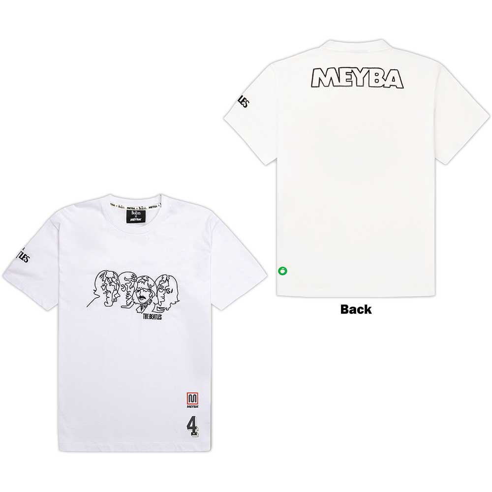 Tričko The Beatles - Embroidered, Unisex,Biela,XXL