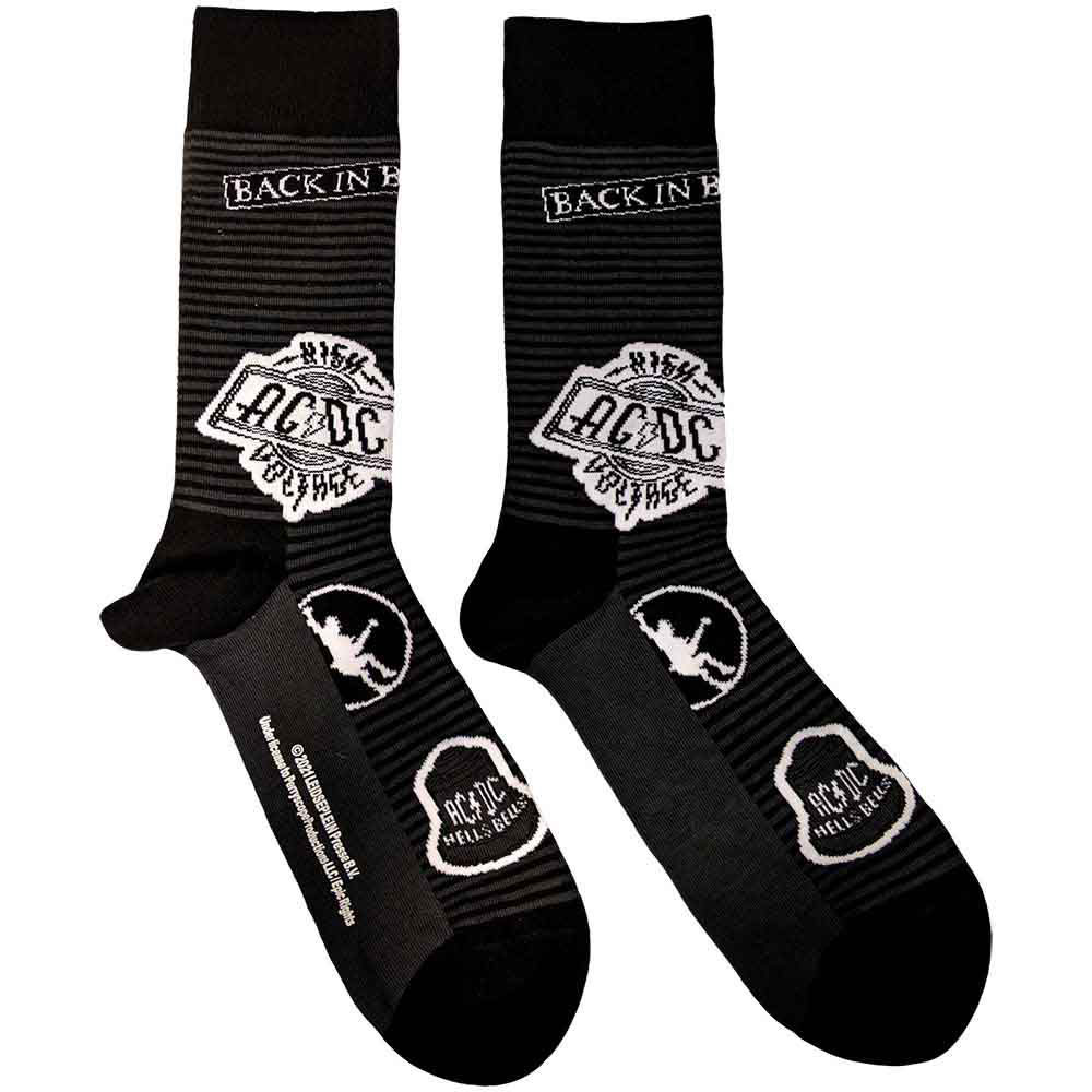 Ponožky AC/DC - Icons, Unisex,Čierna,UK 4 - 7