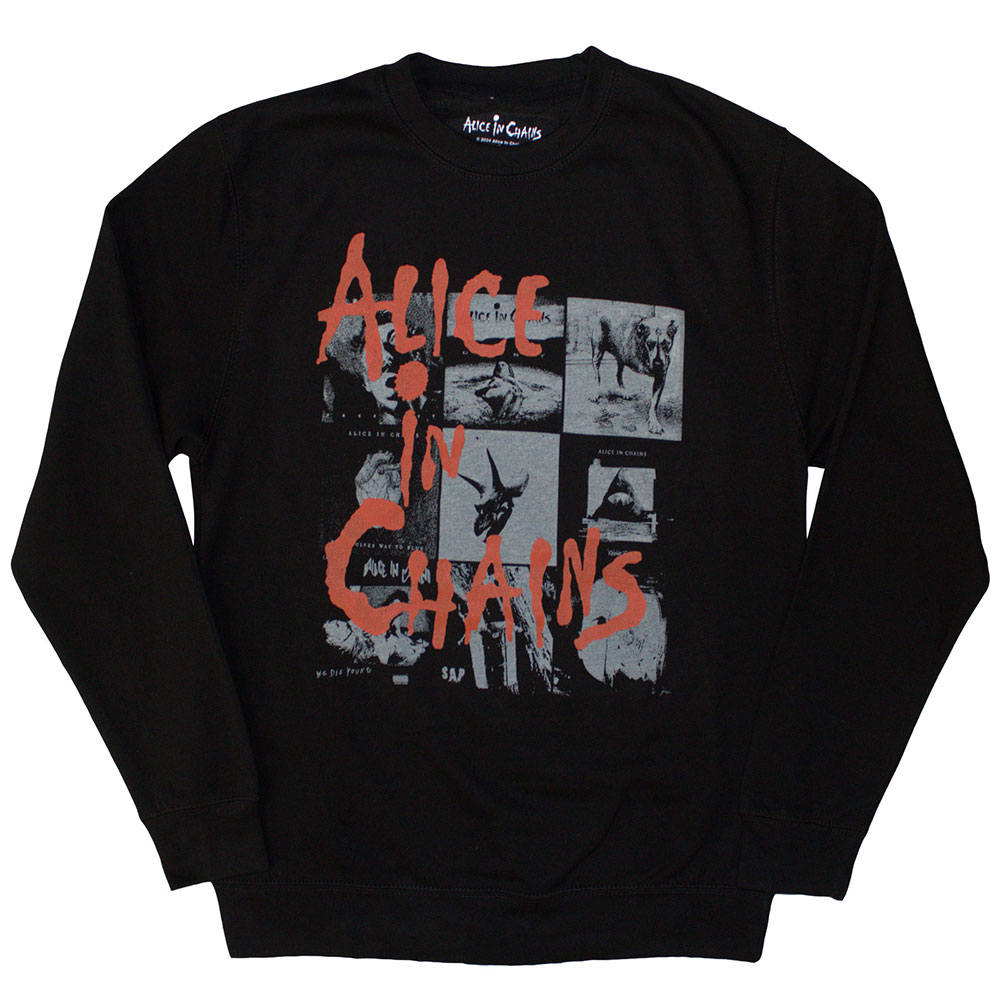 Crewneck Alice In Chains - Albums Montage, Unisex,Čierna,XXL