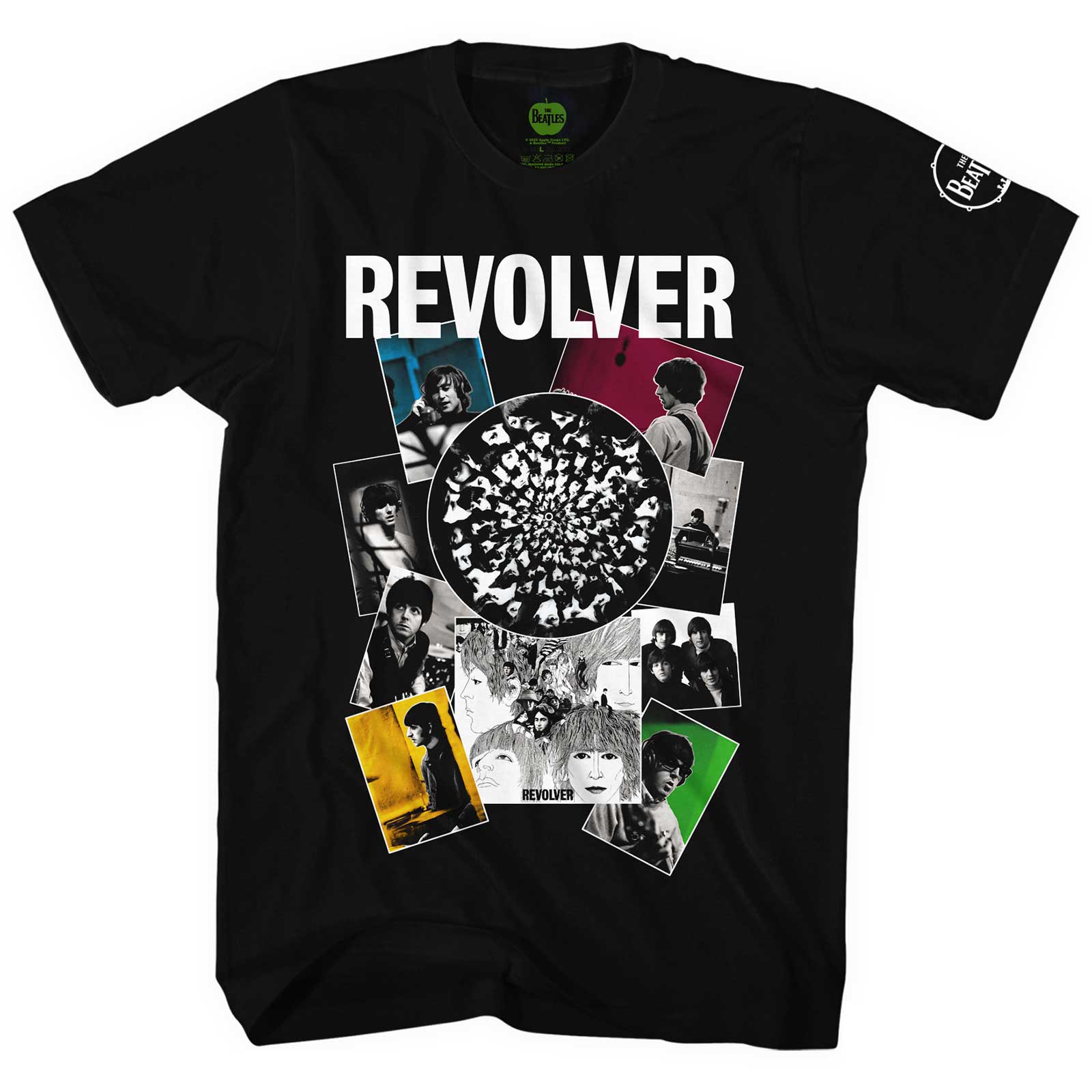 Tričko The Beatles - Revolver Montage, Unisex,Čierna,XXL