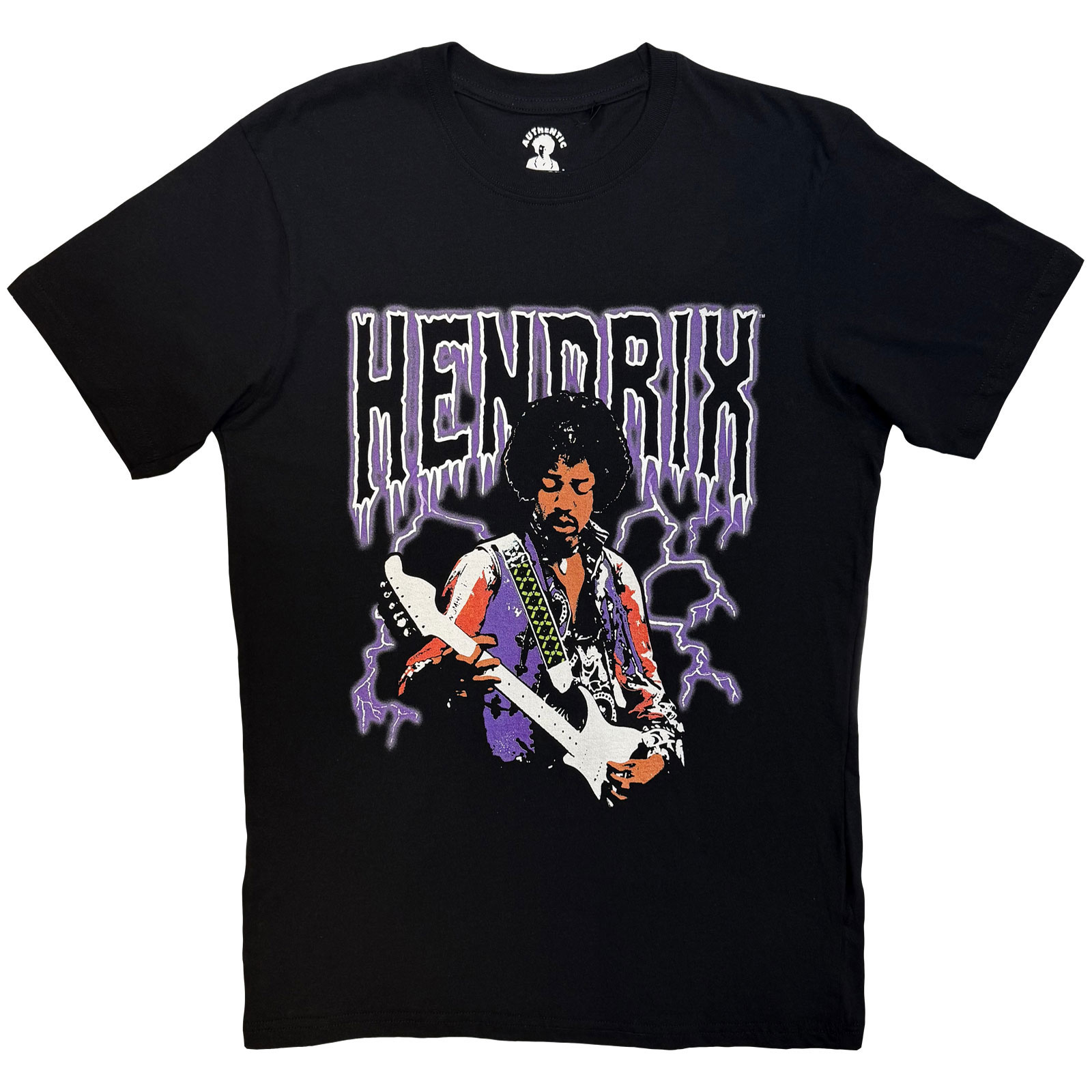 Tričko Jimi Hendrix - Lightning, Unisex,Čierna,XXL