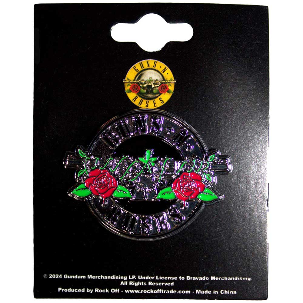 Odznak Guns N’ Roses - Silver Circle Logo