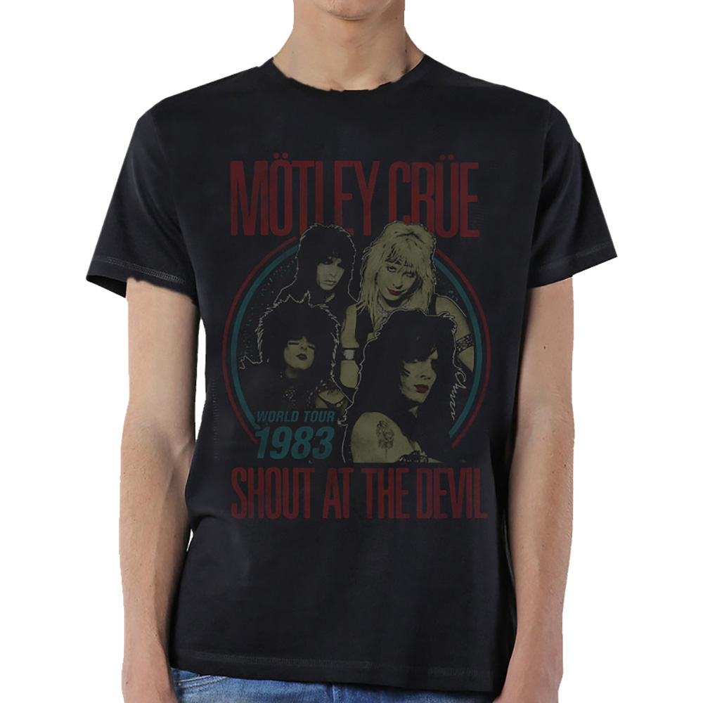 Tričko Motley Crue - Vintage World Tour Devil, Unisex,Čierna,XL