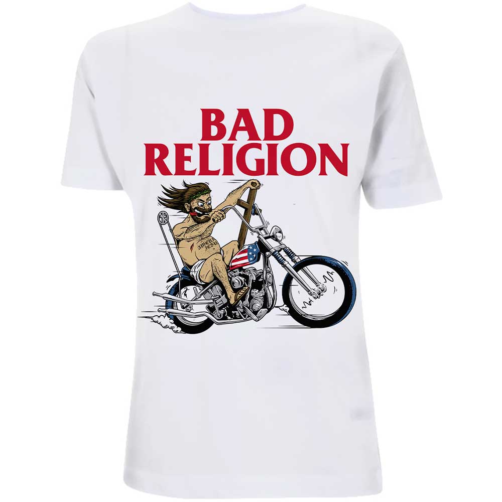 Tričko Bad Religion - American Jesus, Unisex,Biela,XXL