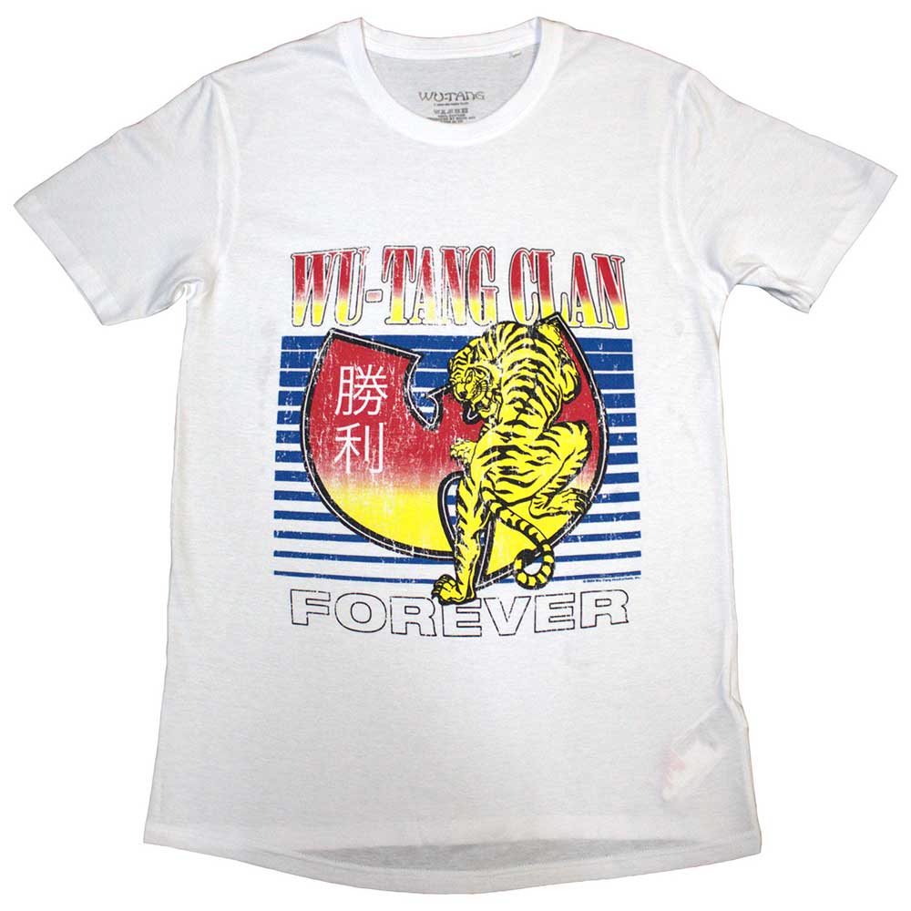 Tričko Wu-Tang Clan - Tiger, Unisex,Biela,XXL