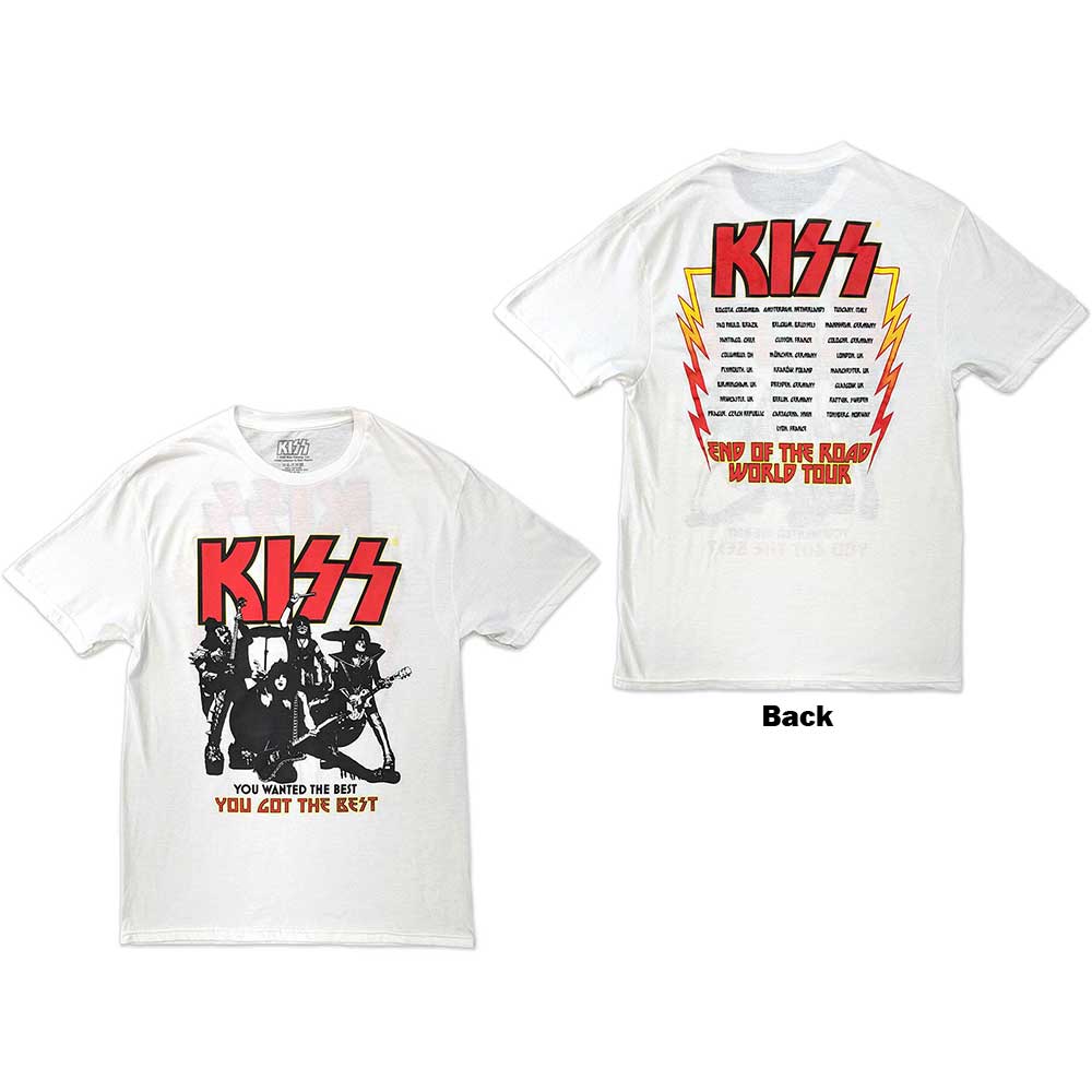Tričko Kiss - End Of The Road You Got The Best, Unisex,Biela,XXL