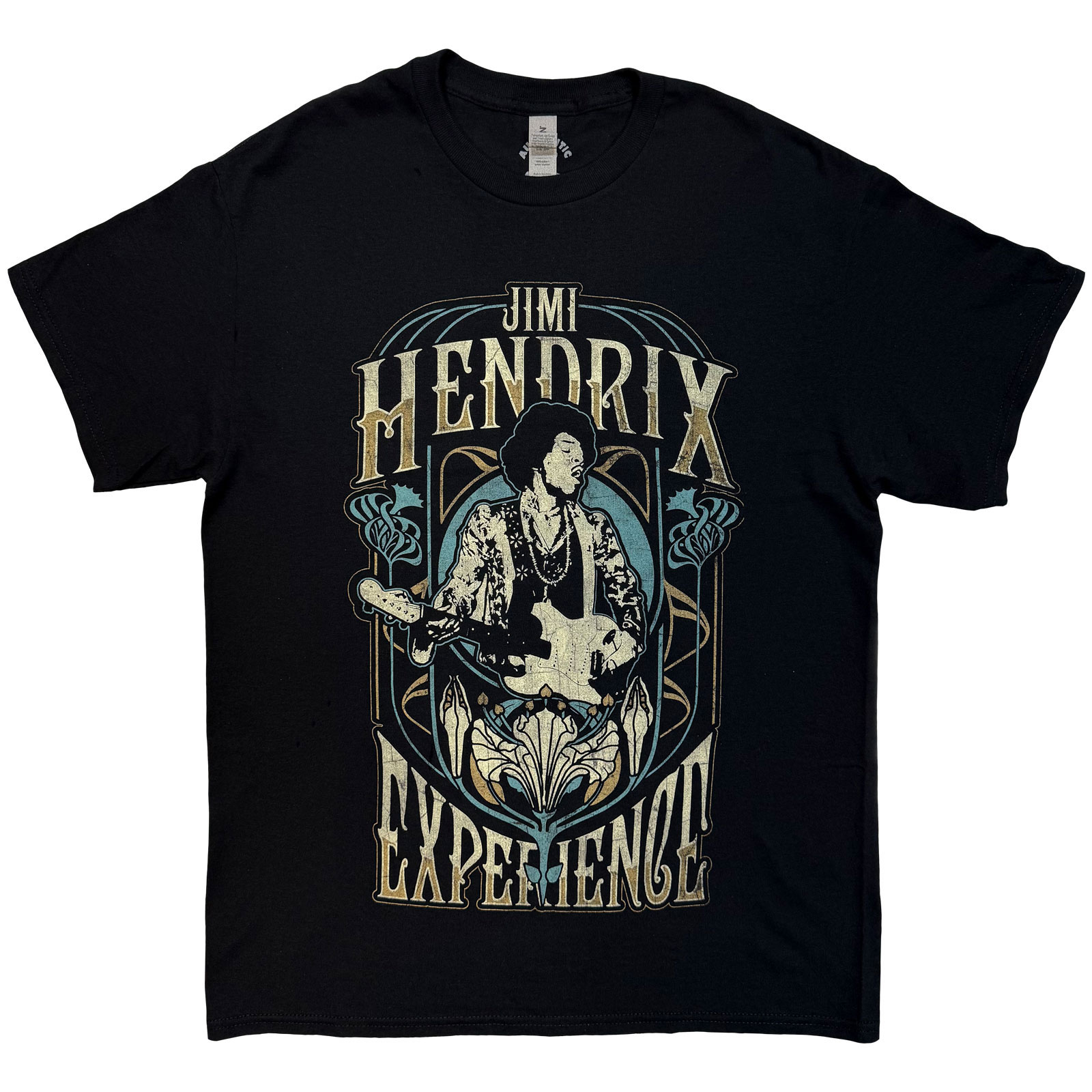 Tričko Jimi Hendrix - Art Nouveanu, Unisex,Čierna,M