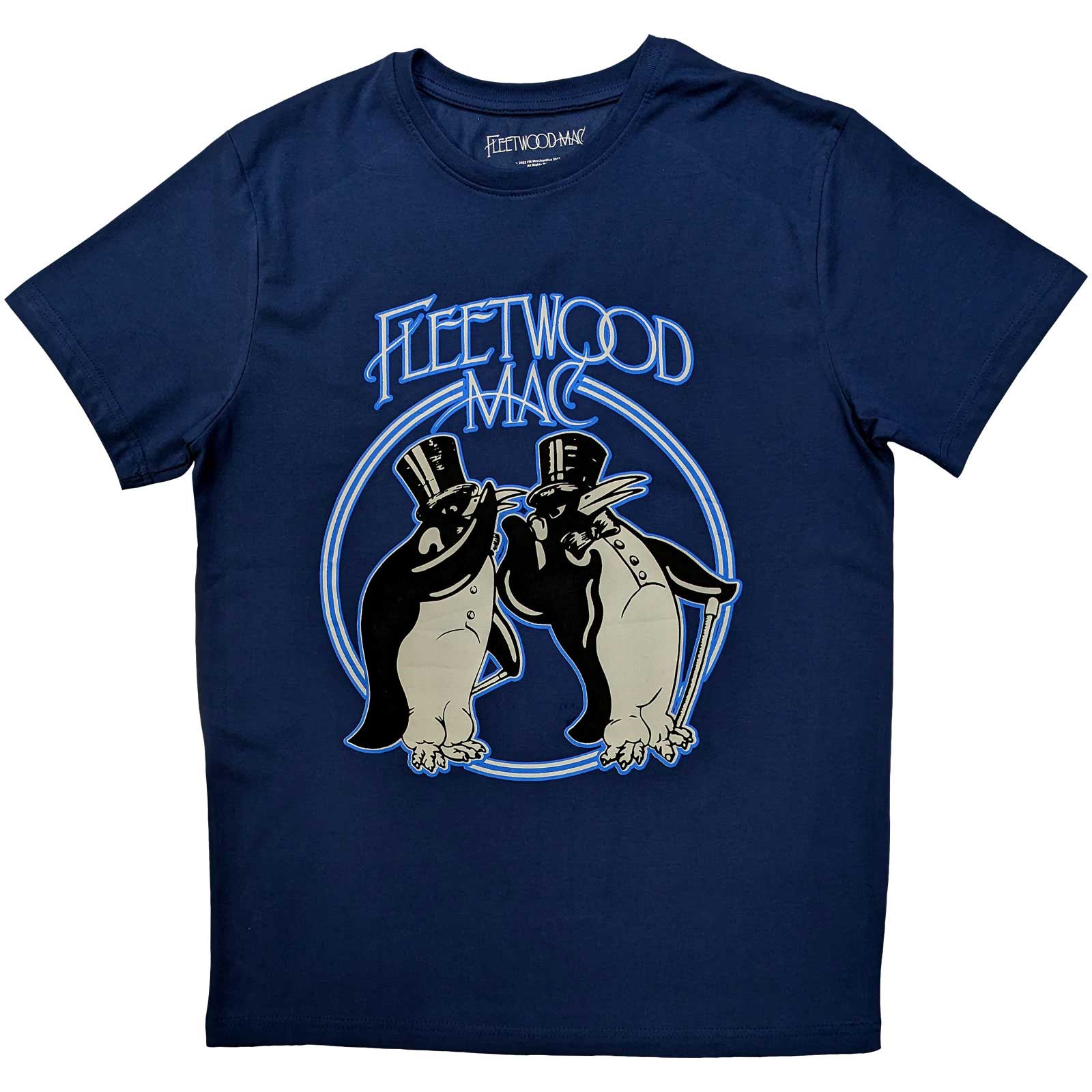 Tričko Fleetwood Mac - Penguins, Unisex,Modrá,XXL