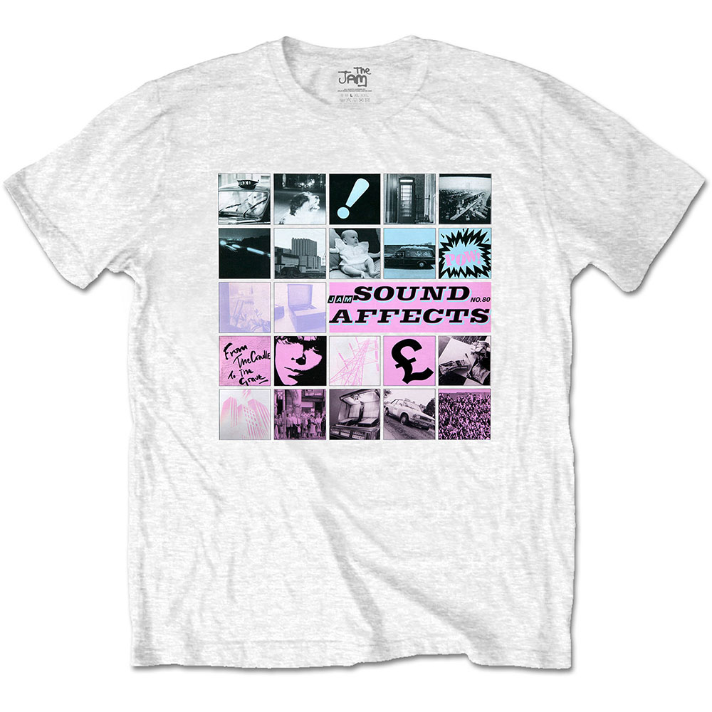 Tričko The Jam - Sound Affects, Unisex,Biela,XXL