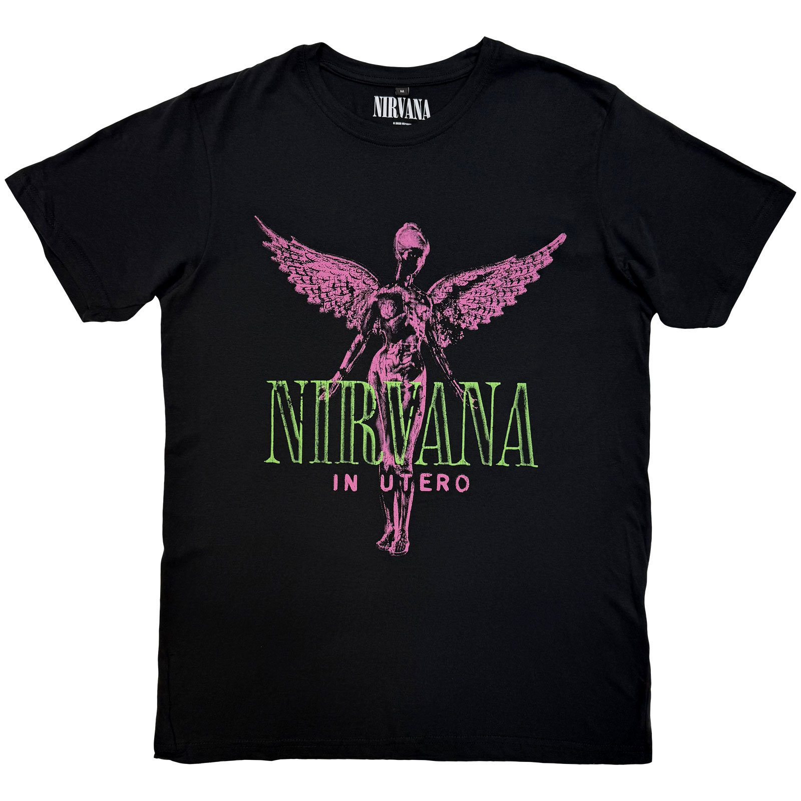 Tričko Nirvana - In Utero Purple Angel, Unisex,Čierna,XL