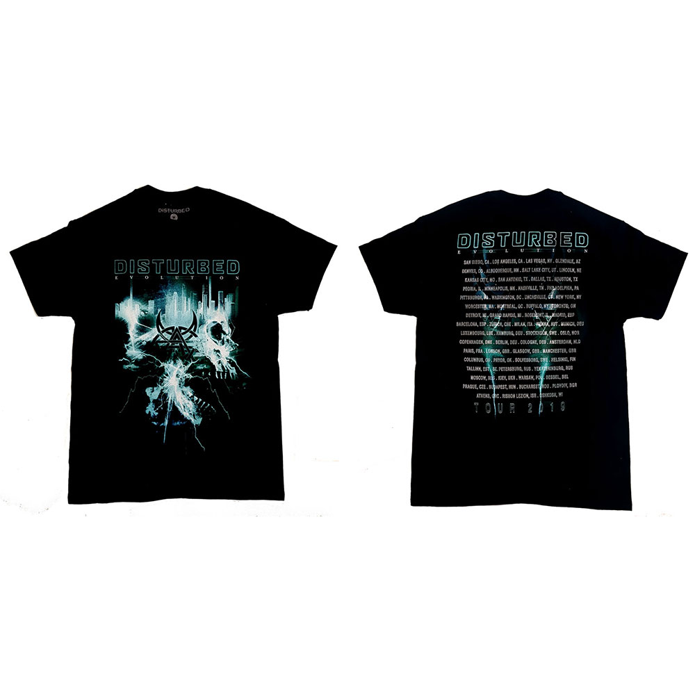 Tričko DISTURBED - Apocalypse Dateback, Unisex,Čierna,M