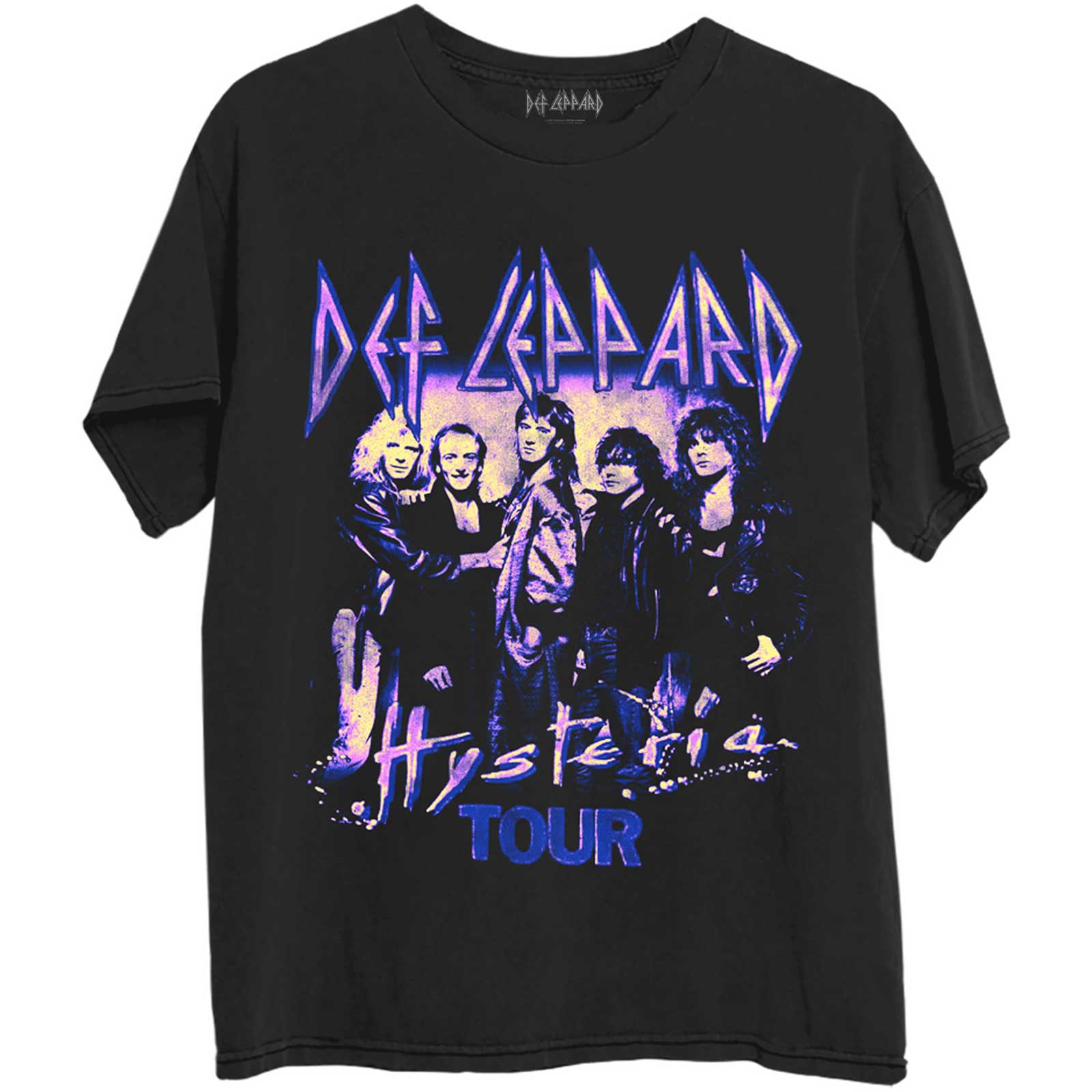 Tričko Def Leppard - Hysteria Tour, Unisex,Čierna,XL