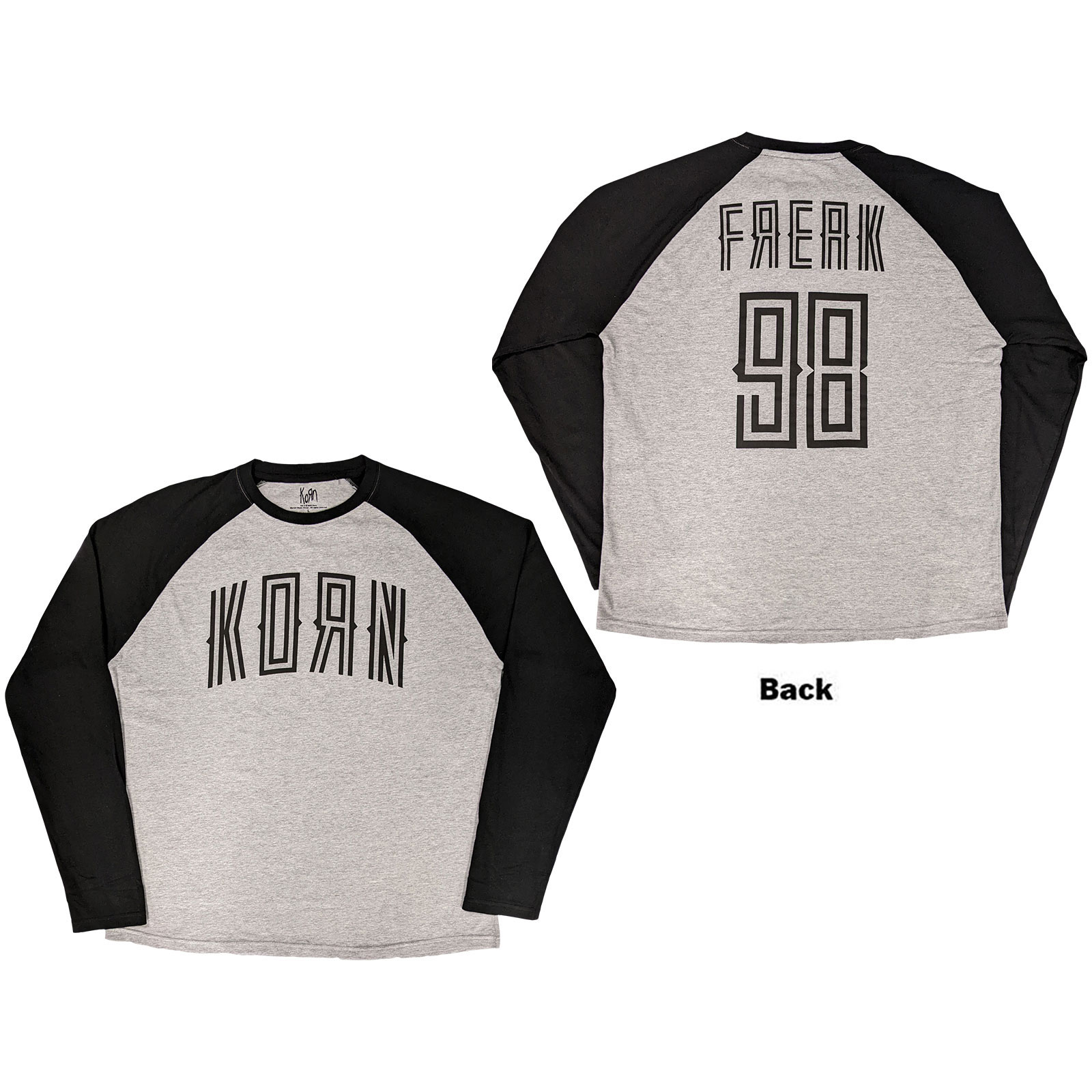 Tričko Korn - Freak '98, Unisex,Šedá,XXL