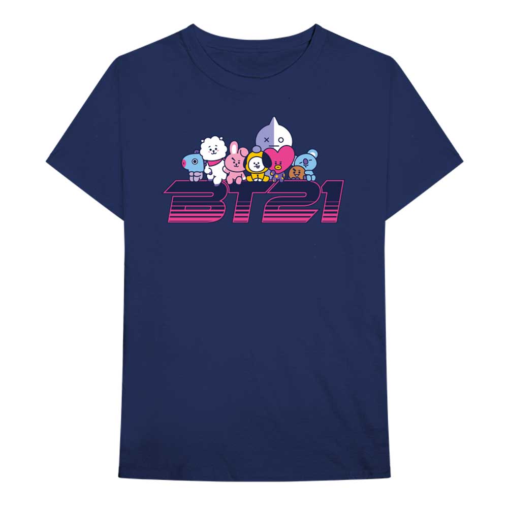 Tričko BTS - Space Wappen Logo, Unisex,Modrá,S