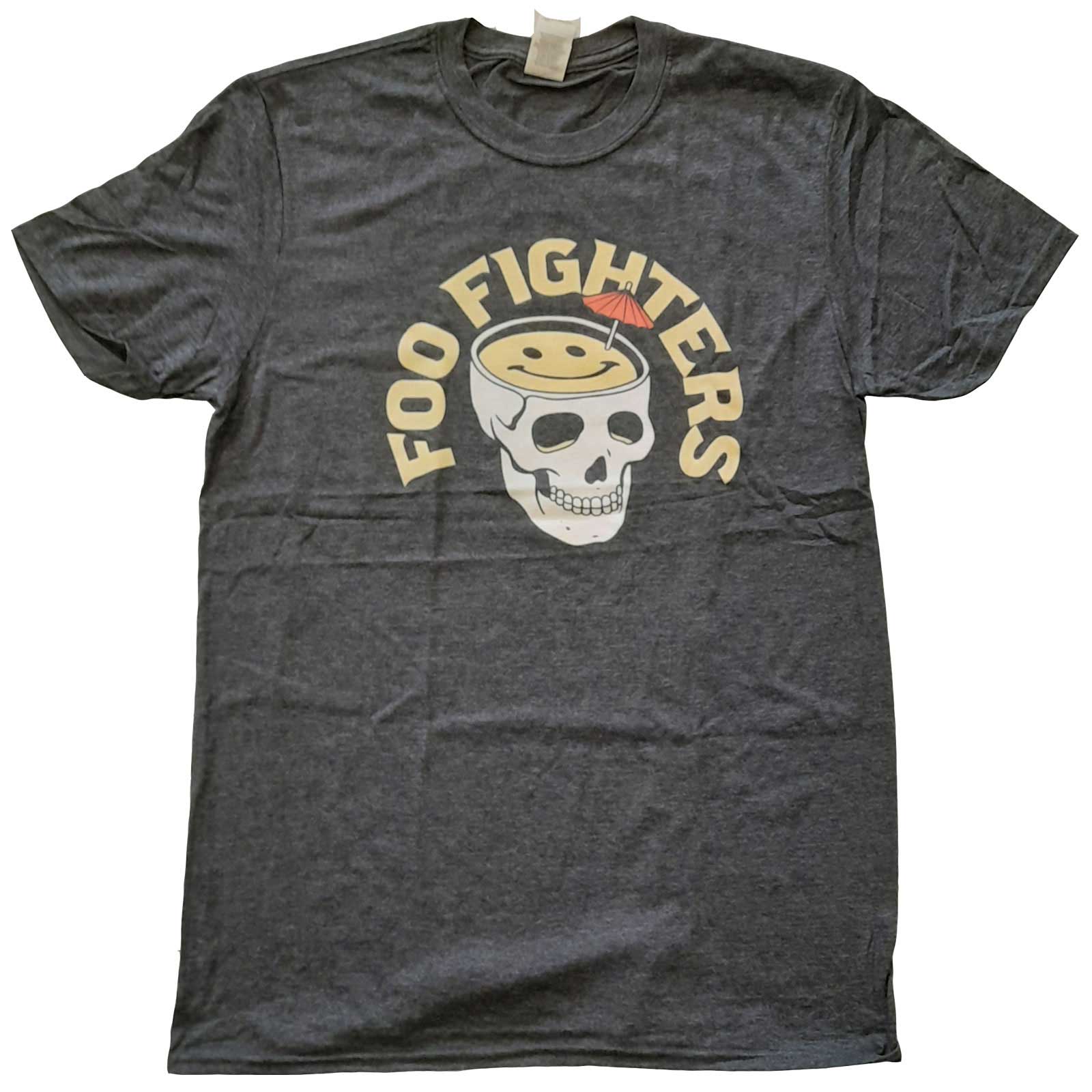 Tričko Foo Fighters - Skull Cocktail, Unisex,Šedá,XXL