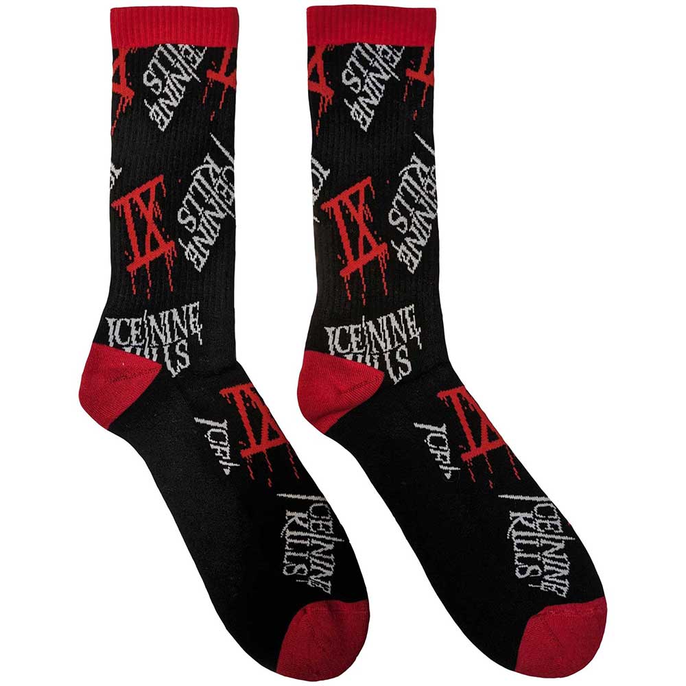 Ponožky Ice Nine Kills - Logos, Unisex,Čierna,UK 7 - 11