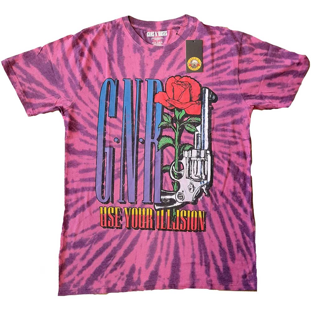 Tričko Guns N’ Roses - UYI Pistol, Unisex,Fialová,XXL