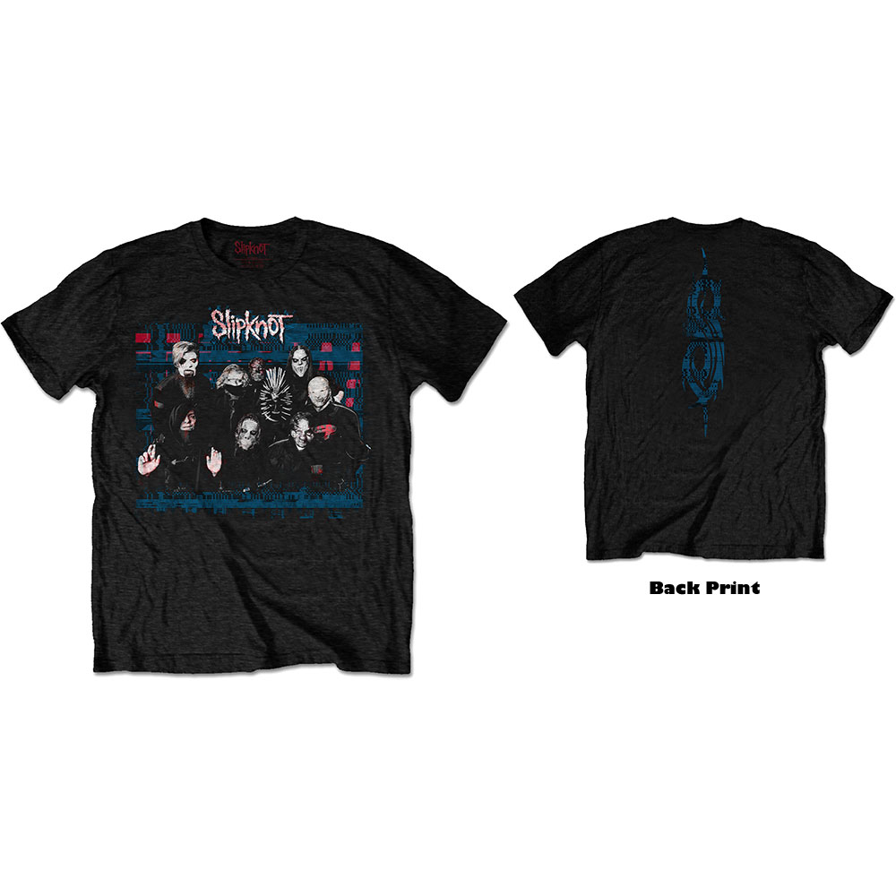 Tričko Slipknot - WANYK Glitch Group, Unisex,Čierna,XXL