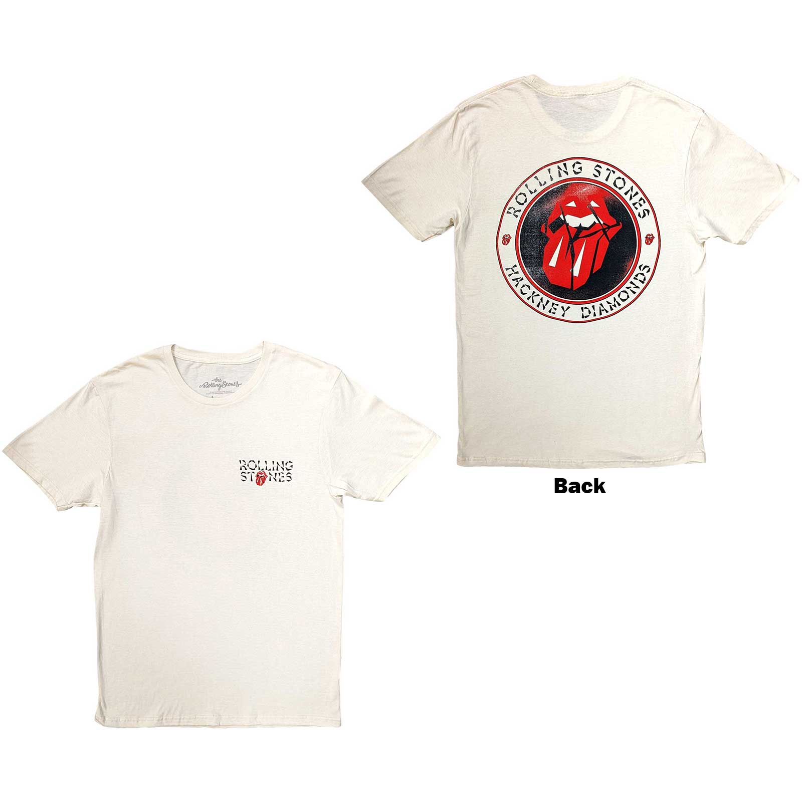 Tričko The Rolling Stones - Hackney Diamonds Circle Label, Unisex,Natural,XXL
