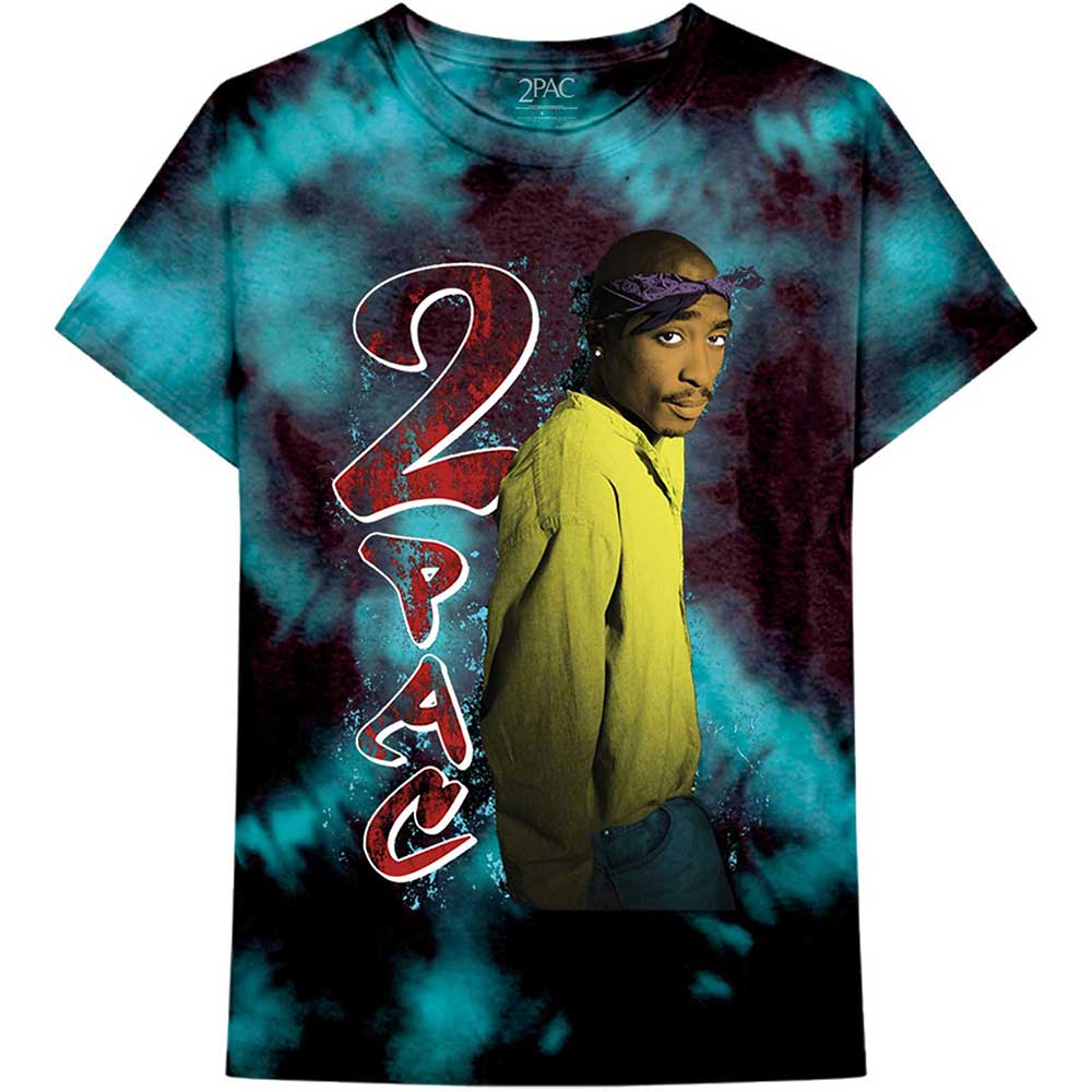 Tričko 2Pac - Vintage, Unisex,Modrá,XXL