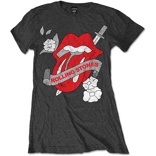 Tričko The Rolling Stones - Vintage Tattoo, Žena,Šedá,XL