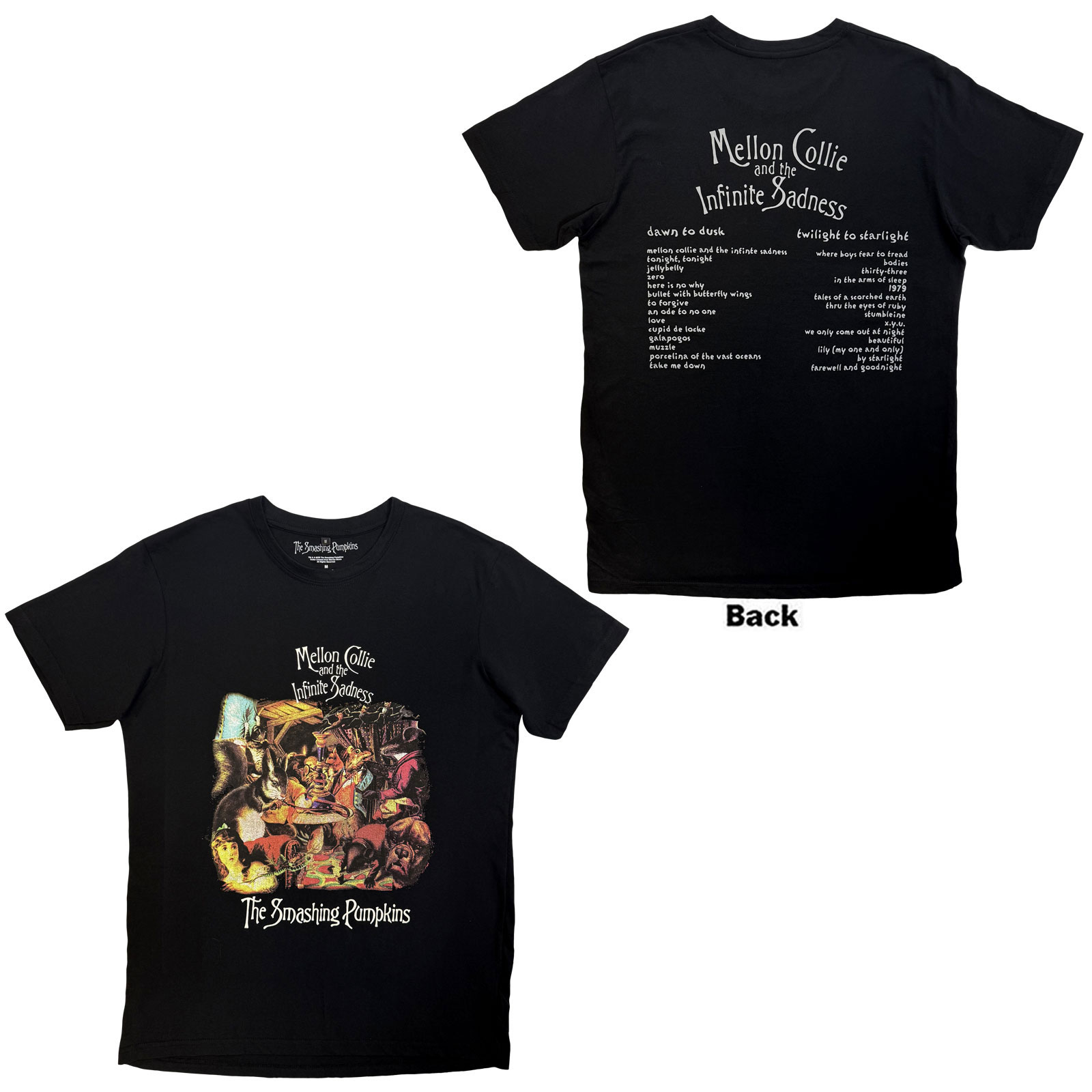 Tričko The Smashing Pumpkins - Mellon Collie Animals, Unisex,Čierna,XXL