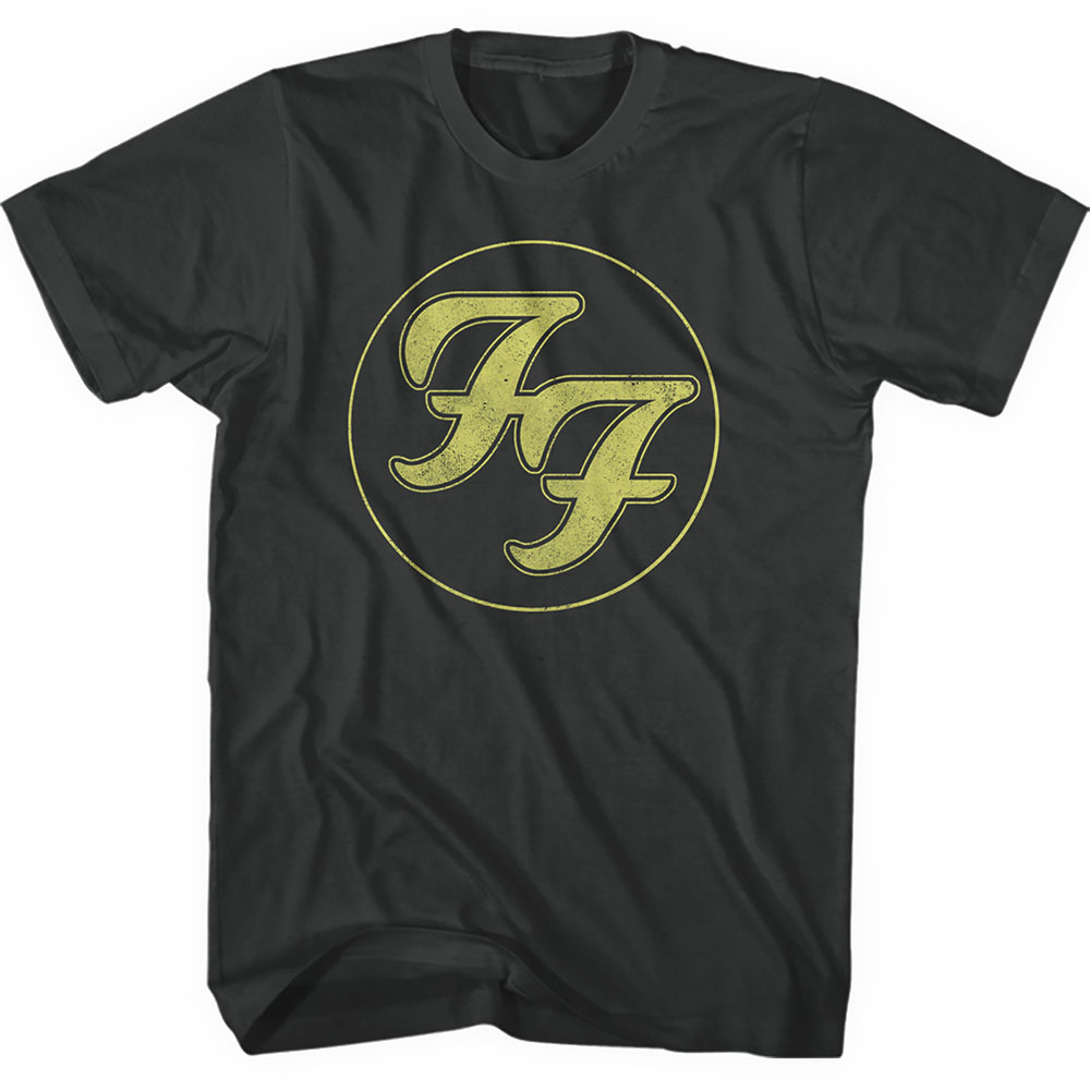 Tričko Foo Fighters - Gold FF Logo, Unisex,Šedá,XXL