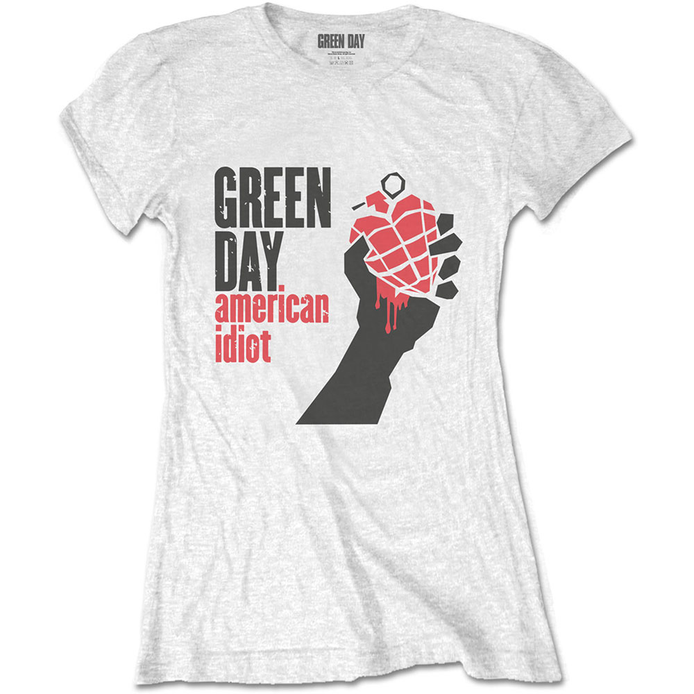 Tričko Green Day - American Idiot white w, Žena,Biela,L