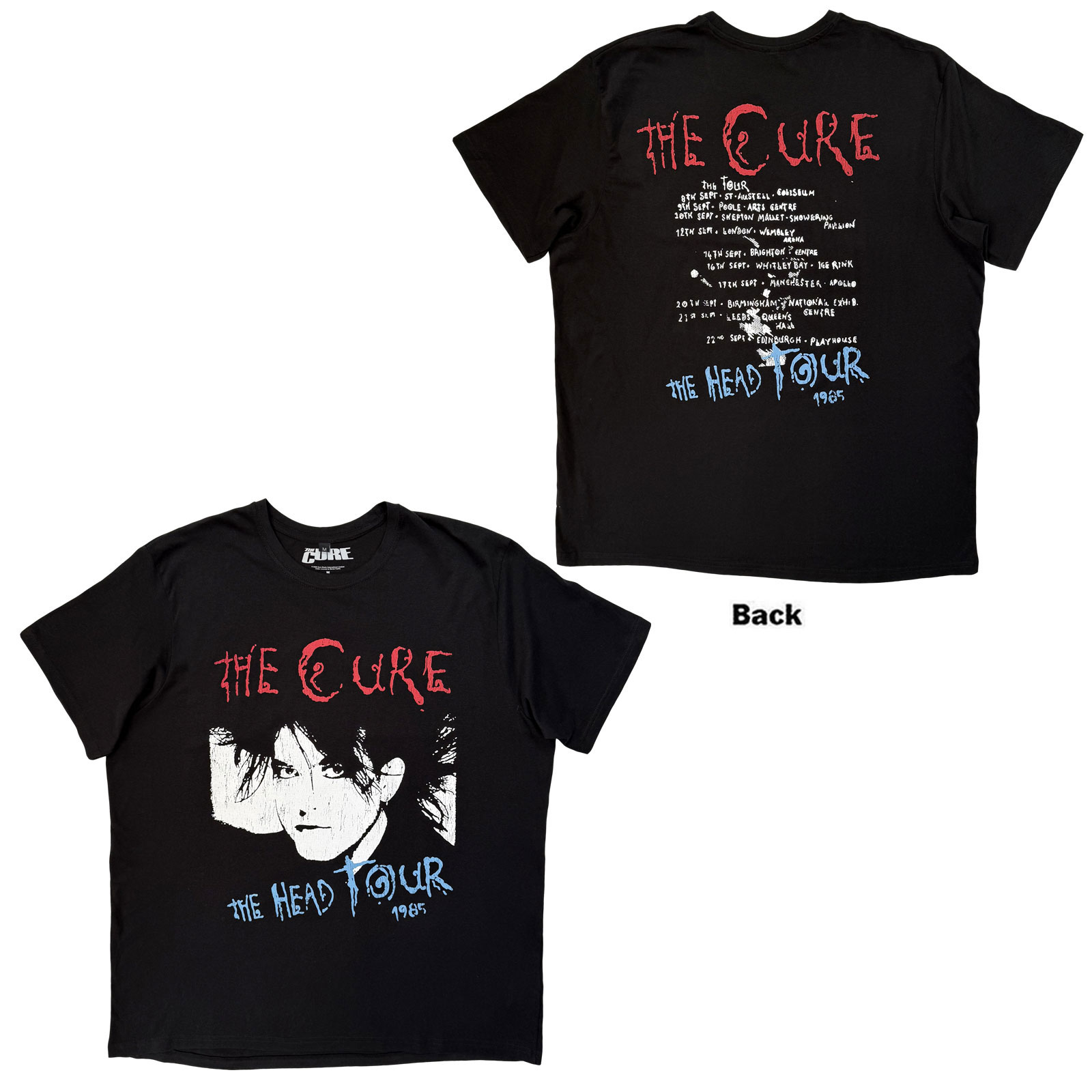 Tričko The Cure - The Head Tour '85, Unisex,Čierna,S