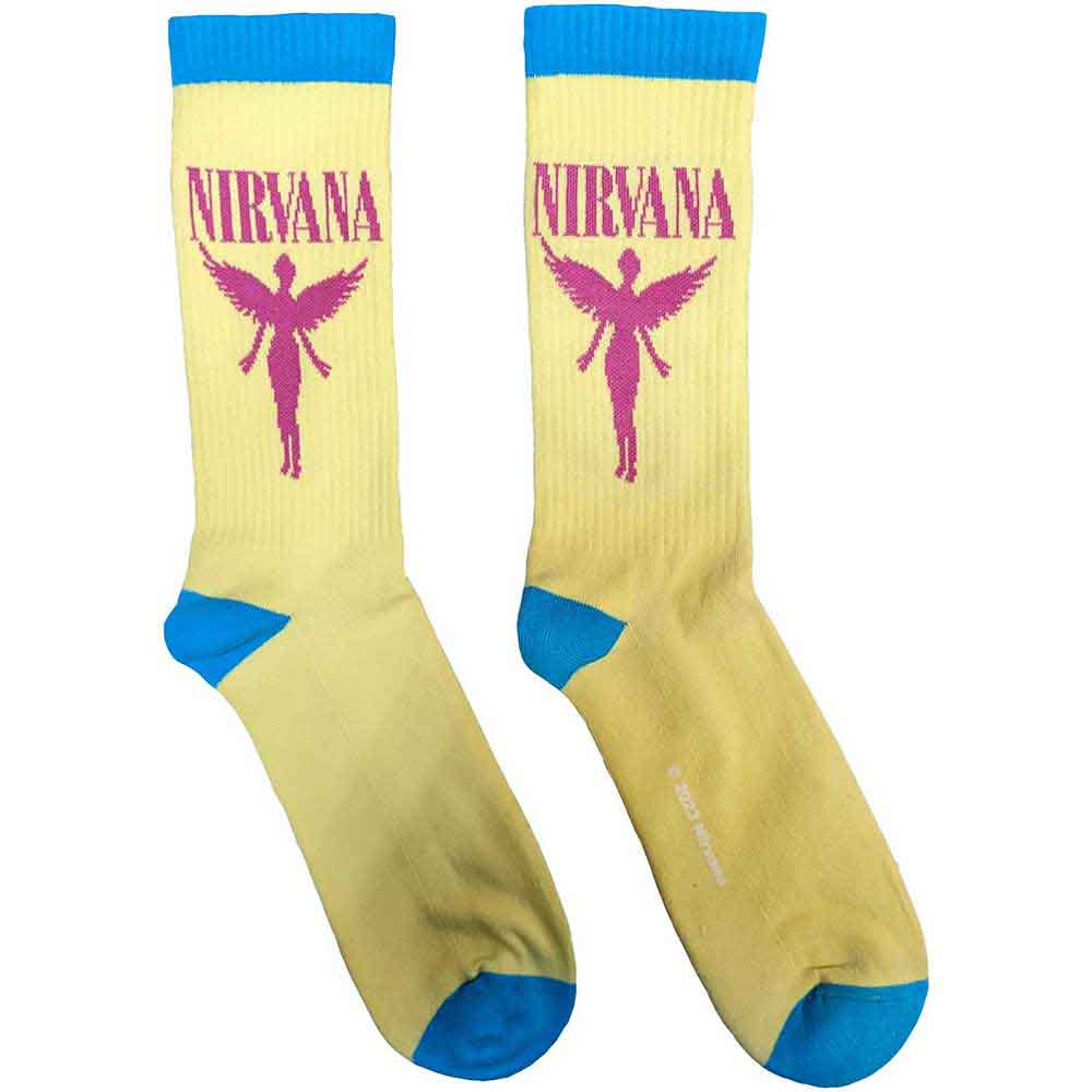 Ponožky Nirvana - Angelic, Unisex,Žltá,UK 7 - 11